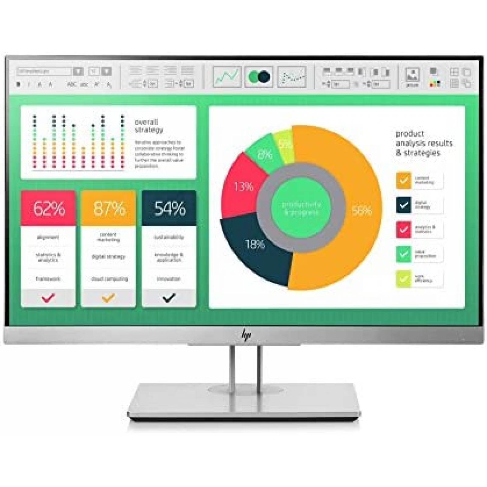 Monitor HP EliteDisplay E223 22'' HD IPS 60Hz -Plateado