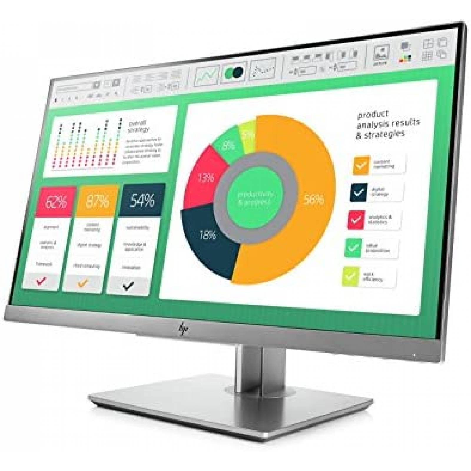 Monitor HP EliteDisplay E223 22'' HD IPS 60Hz -Plateado
