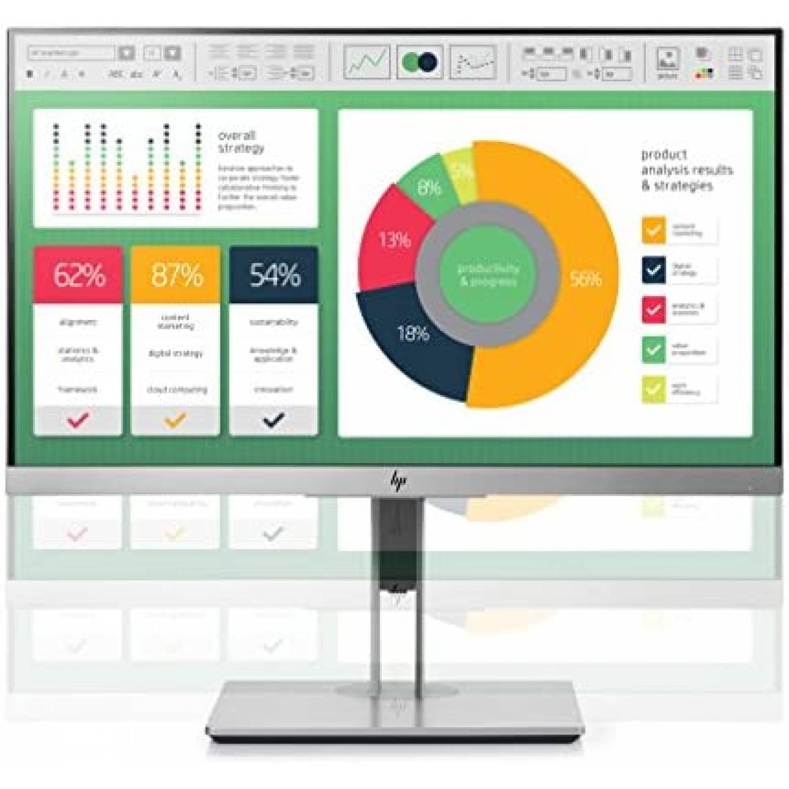 Monitor HP EliteDisplay E223 22'' HD IPS 60Hz -Plateado