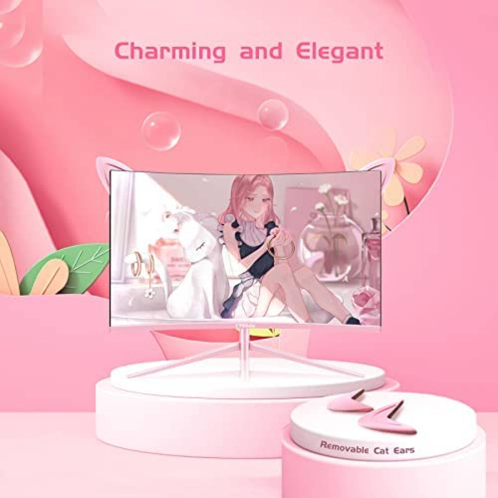 Monitor Curvo Gaming FYHXele FY27FHP 27" 165 Hz HDMI -Rosa