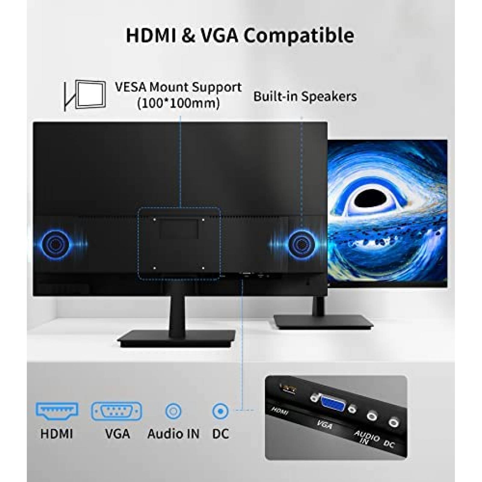 Monitor GreBear 27'' IPS FHD 1080p 75Hz LED HDMI -Negro