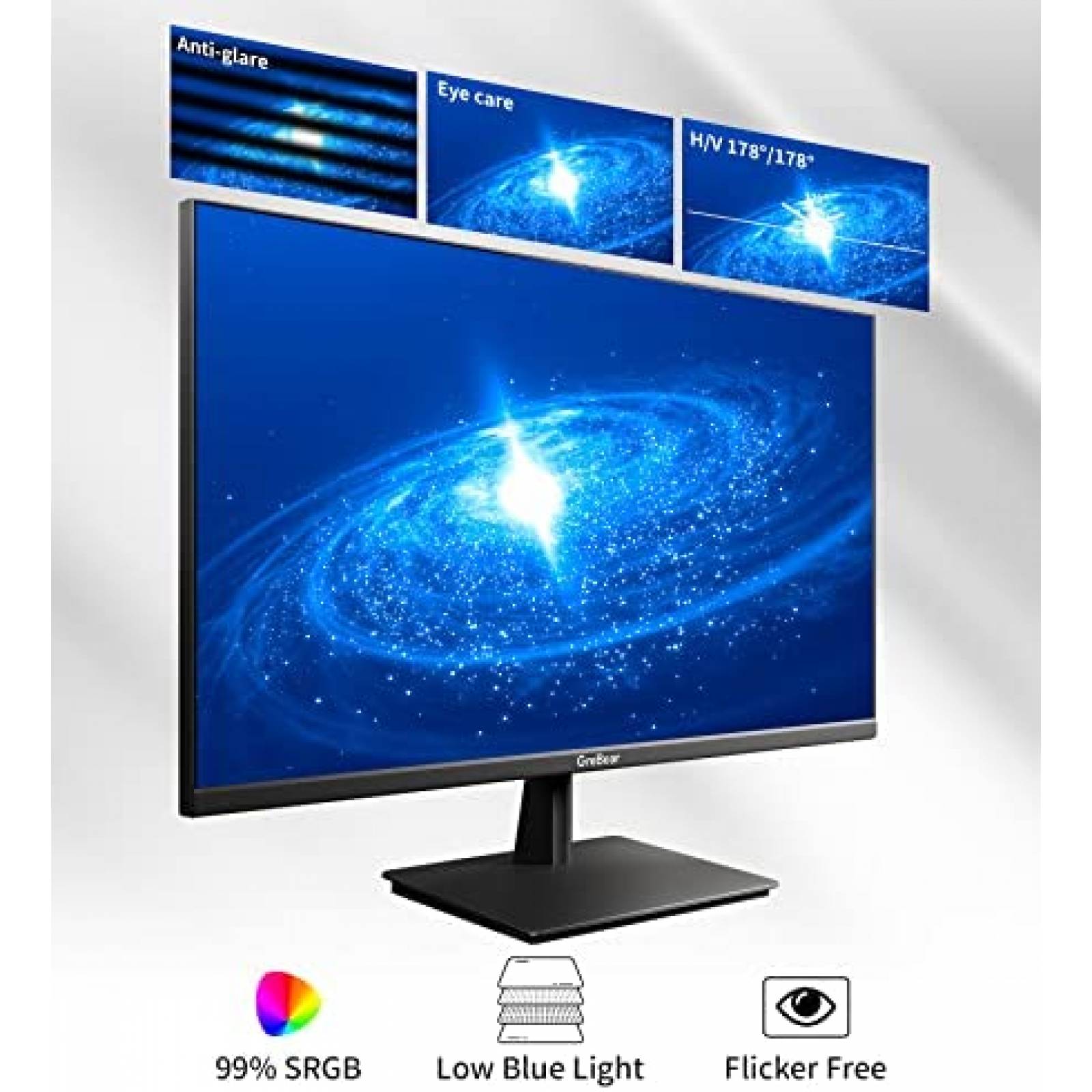 Monitor GreBear 27'' IPS FHD 1080p 75Hz LED HDMI -Negro