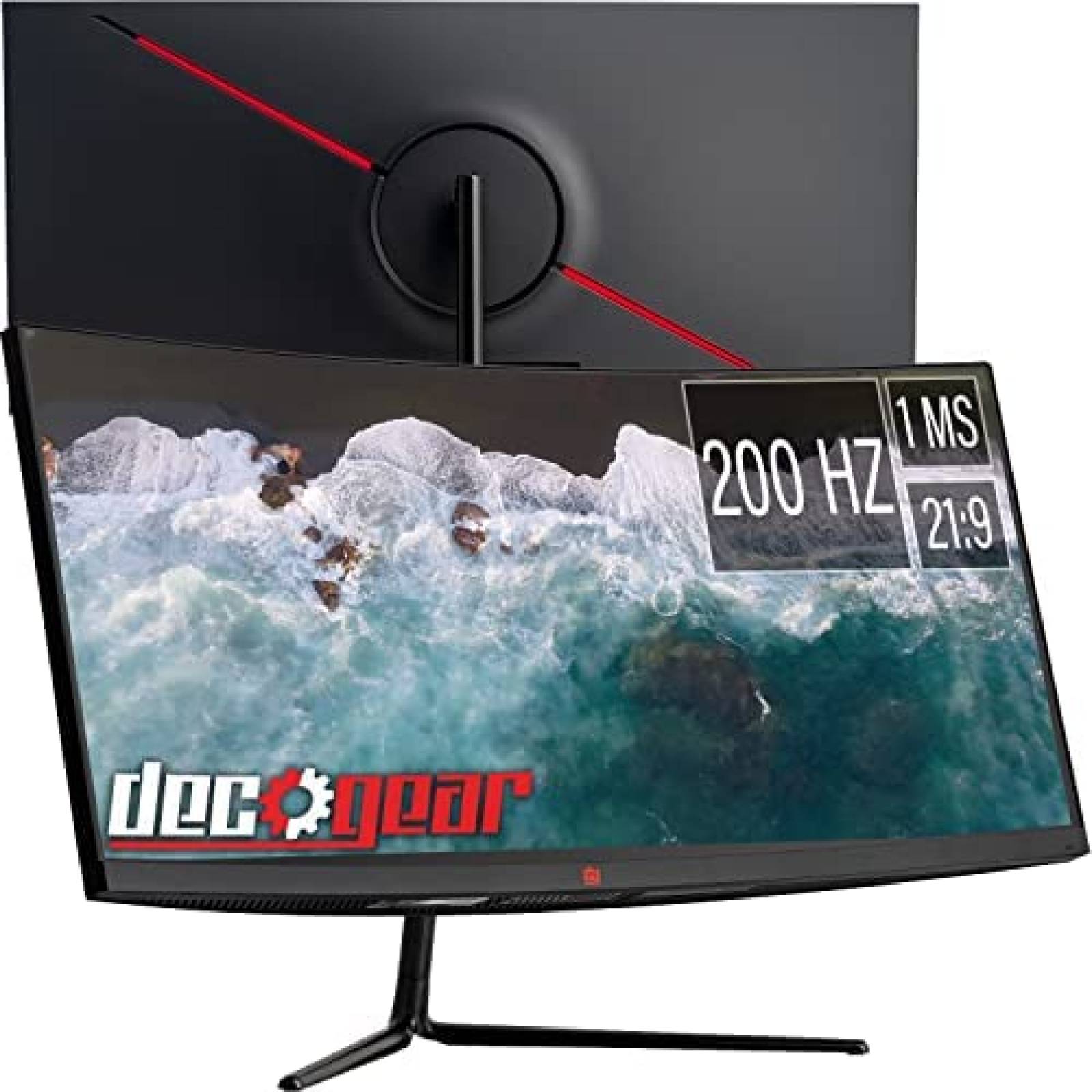 Monitor Curvo Deco Gear 200Hz 1ms 2560x1080 1500R -Negro