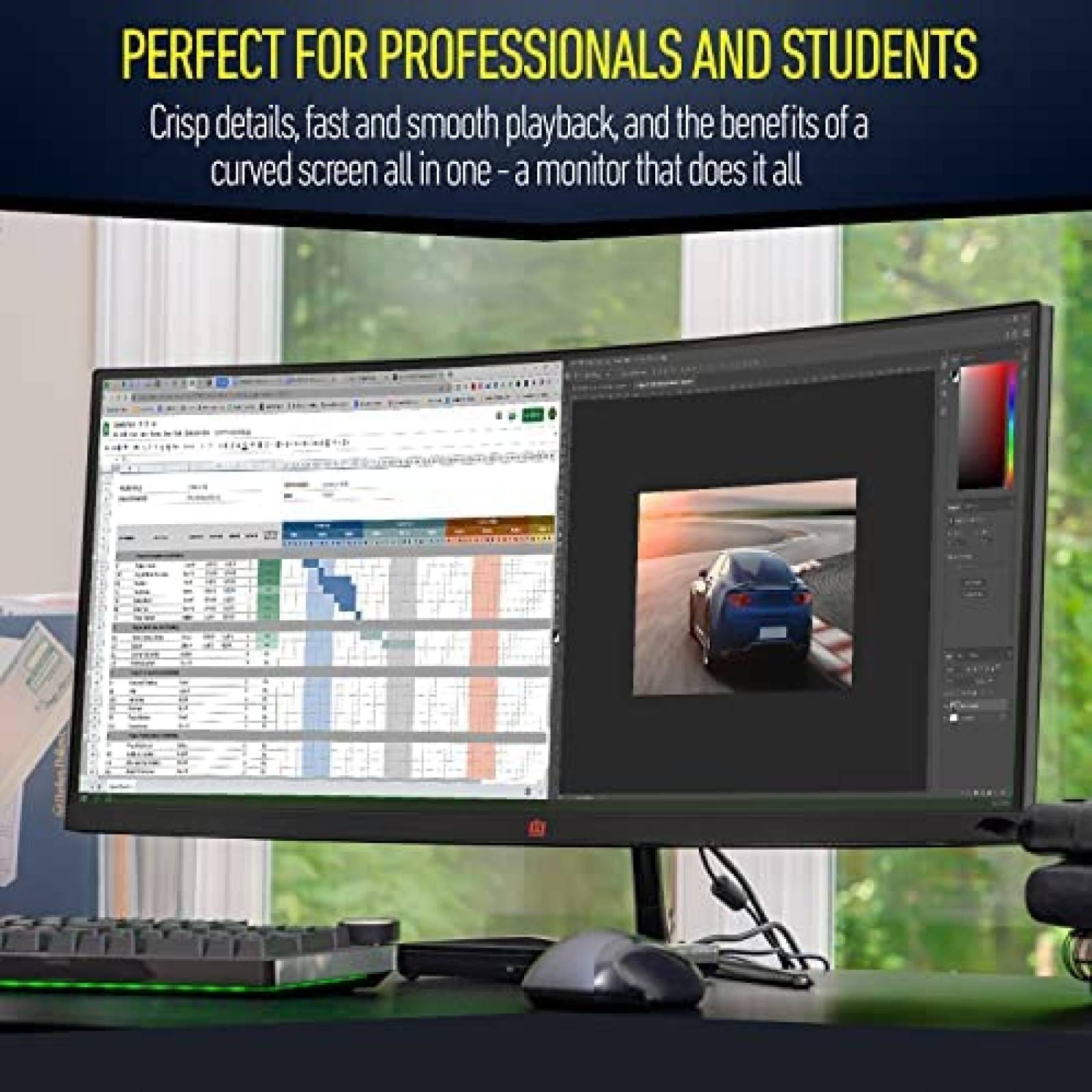 Monitor Curvo Deco Gear 200Hz 1ms 2560x1080 1500R -Negro