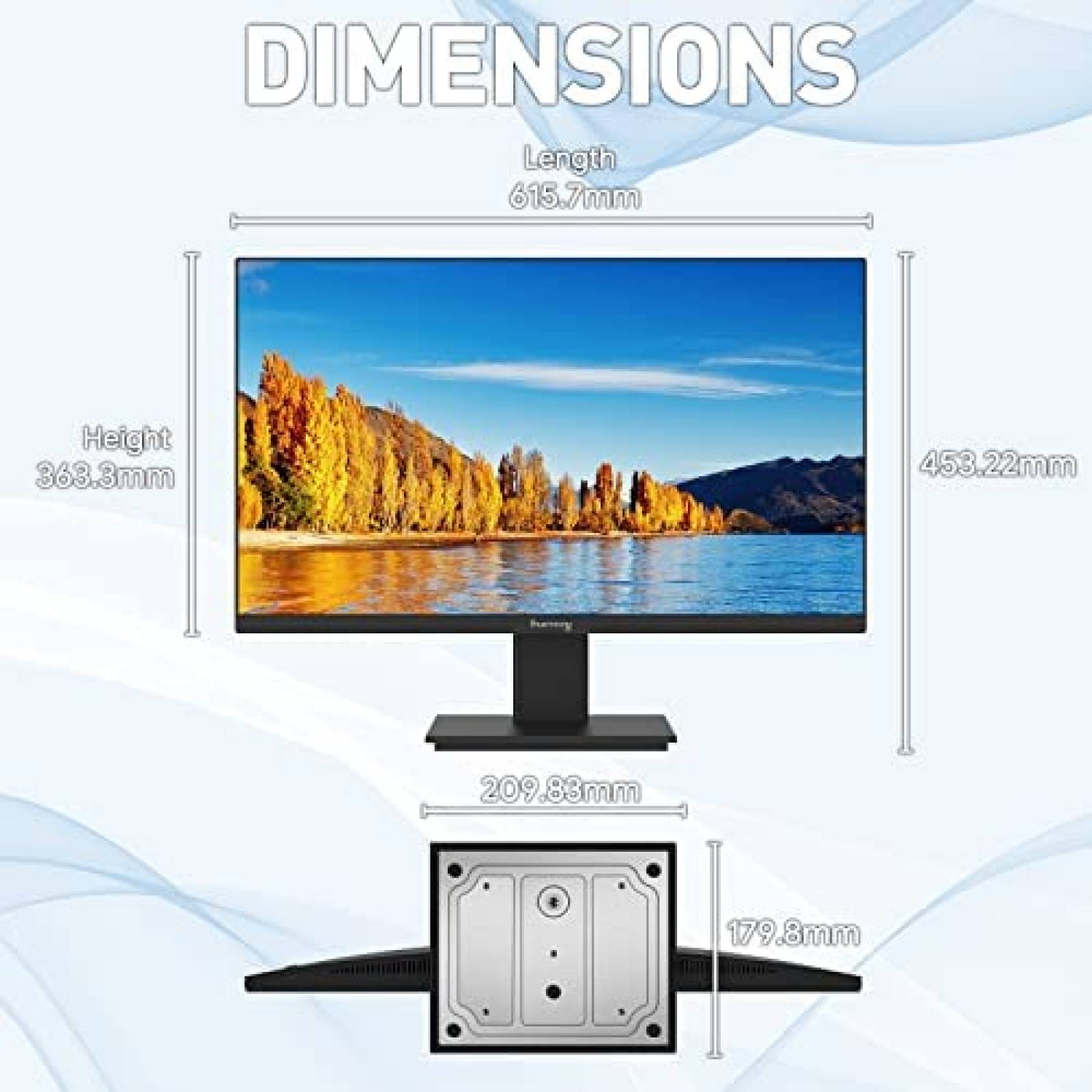 Monitor suevery 27'' sin Marco 75Hz FHD LCD 3.5mm 99 sRGB
