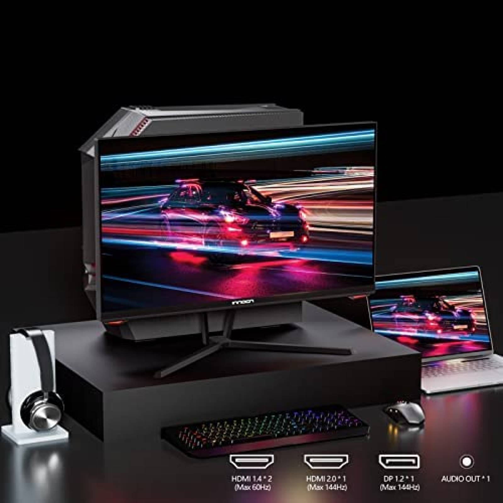 Monitor Gamer INNOCN 27'' 1440p 144Hz 2K QHD HDMI LED -Negro