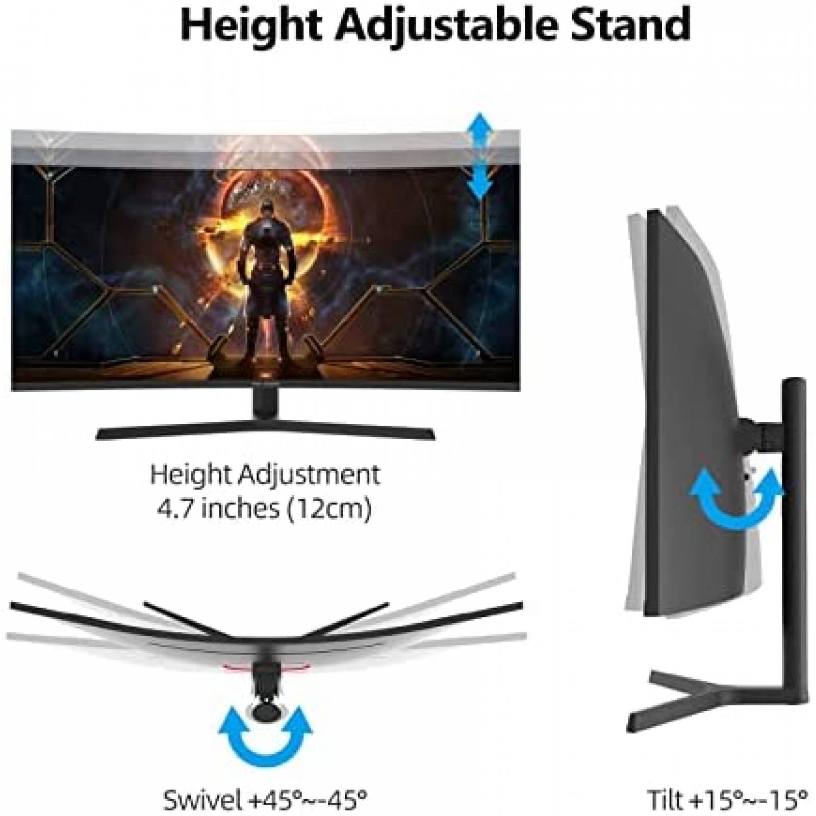 Monitor Curvo Gaming Idea display G34W 34" 165 Hz -Negro