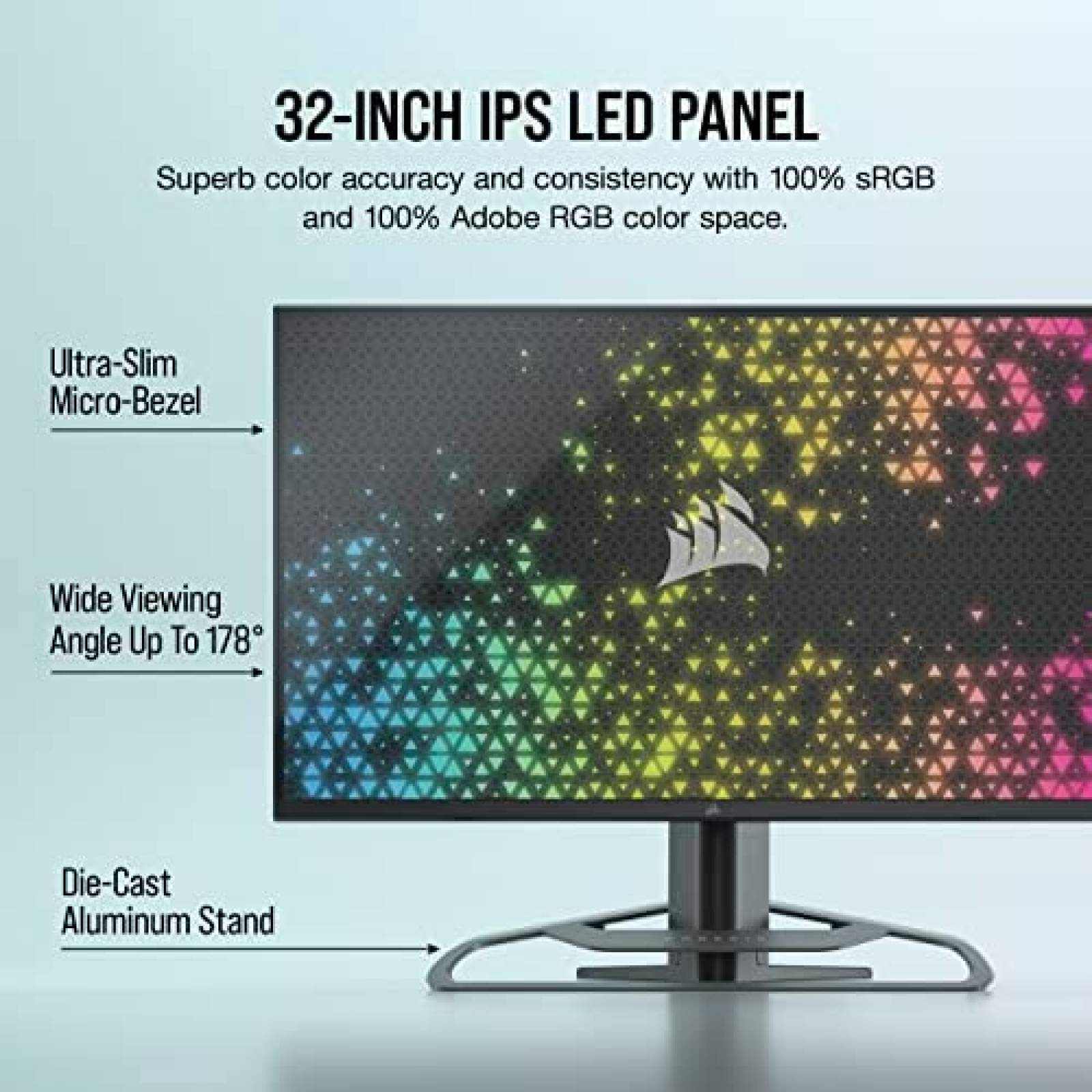 Monitor Gamer Corsair XENEON 32'' UHD AMD FreeSync 144Hz