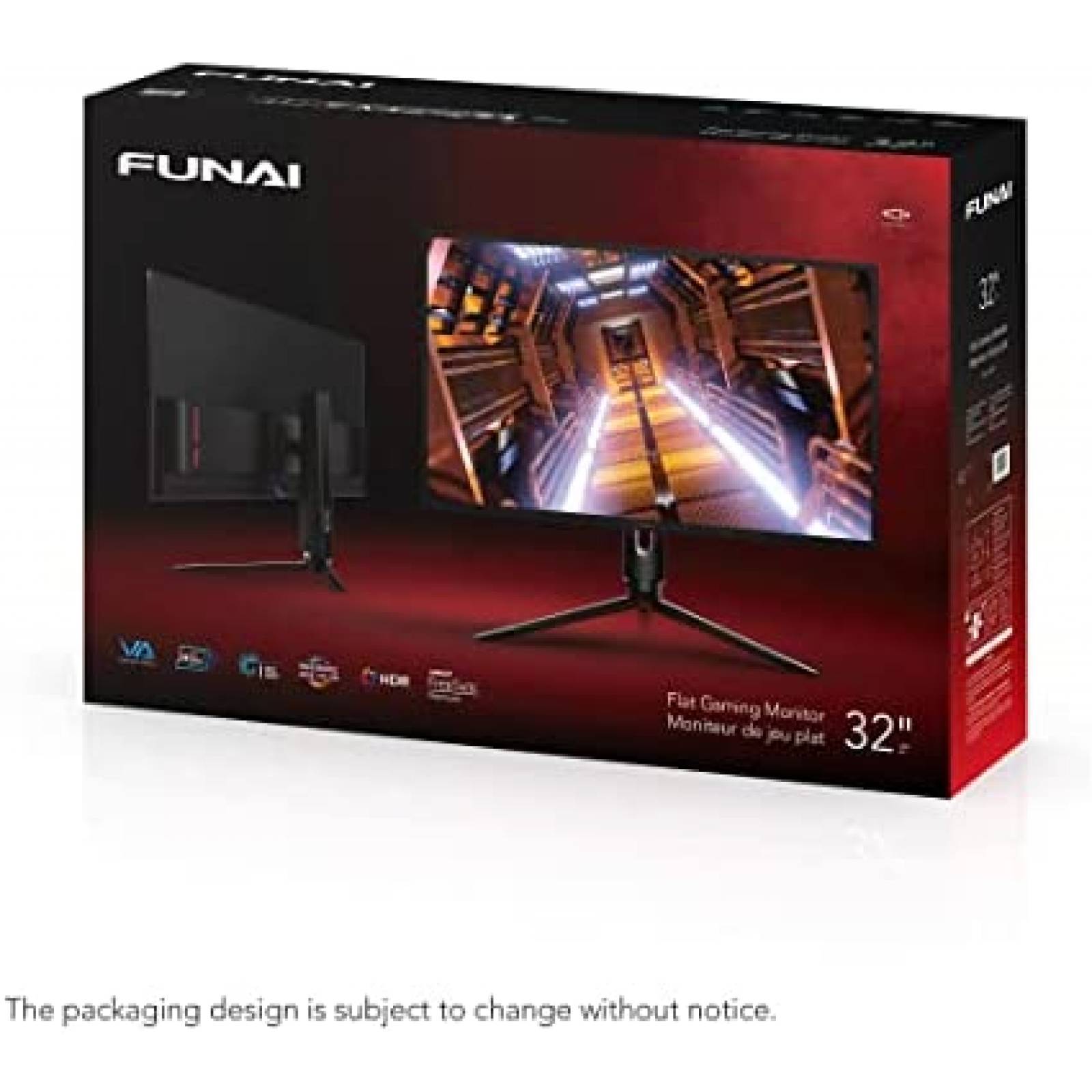 Monitor Gamer Funai 32'' 240Hz 1ms HDR 1920x1080 -Negro