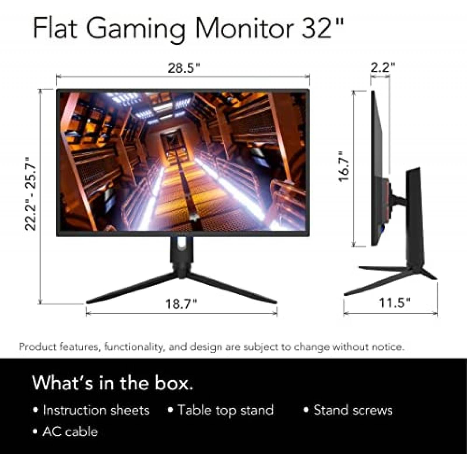Monitor Gamer Funai 32'' 240Hz 1ms HDR 1920x1080 -Negro