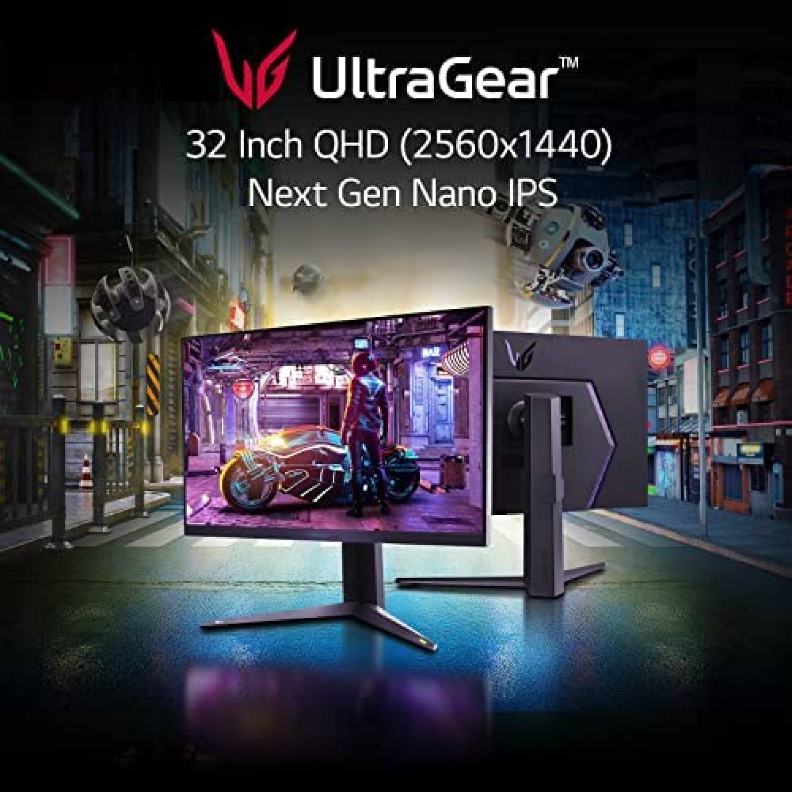 Monitor Gaming LG UltraGear UHD 32" 144 Hz 4K -Negro