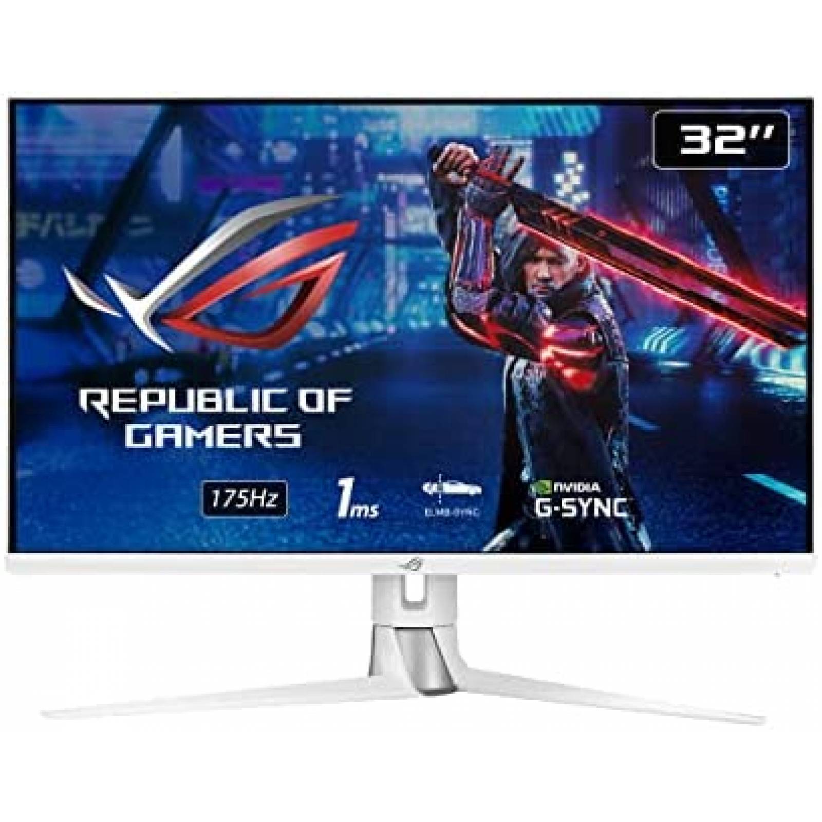 Monitor ASUS PG329Q-W Gaming 1440P de 32" 175Hz -Blanco