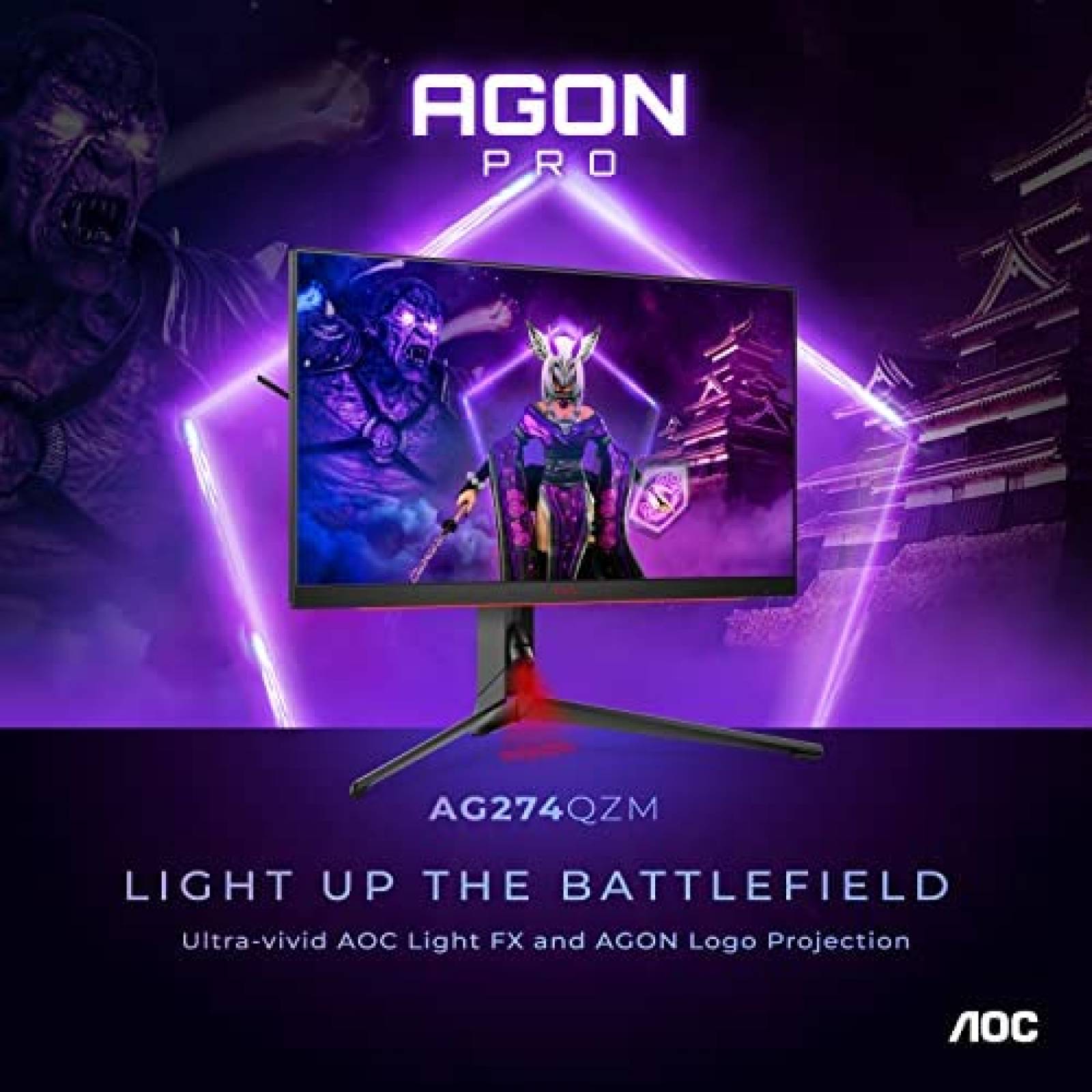 Monitor Gamer AOC Agon PRO 27'' QHD 1440p 240Hz HDR -Negro