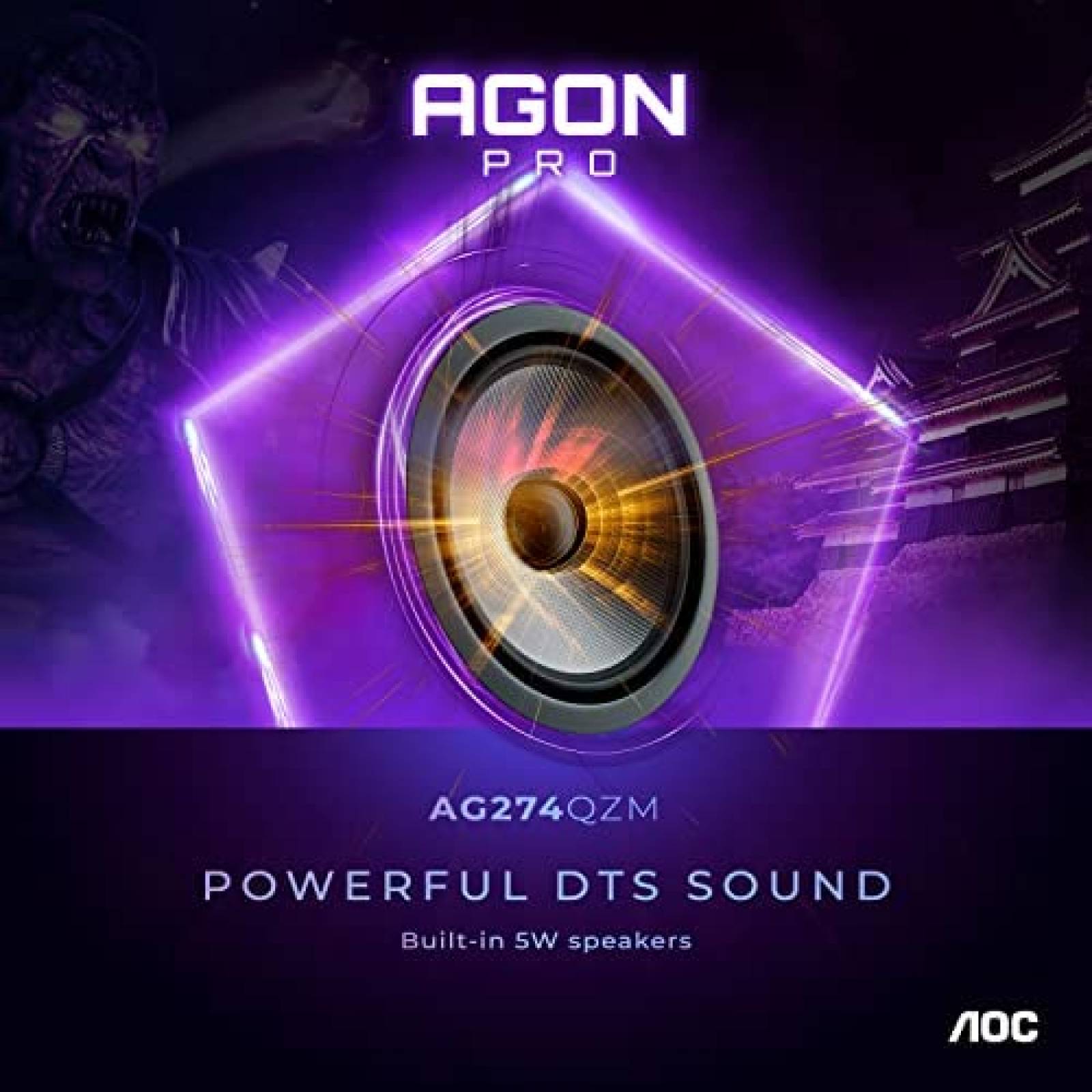 Monitor Gamer AOC Agon PRO 27'' QHD 1440p 240Hz HDR -Negro