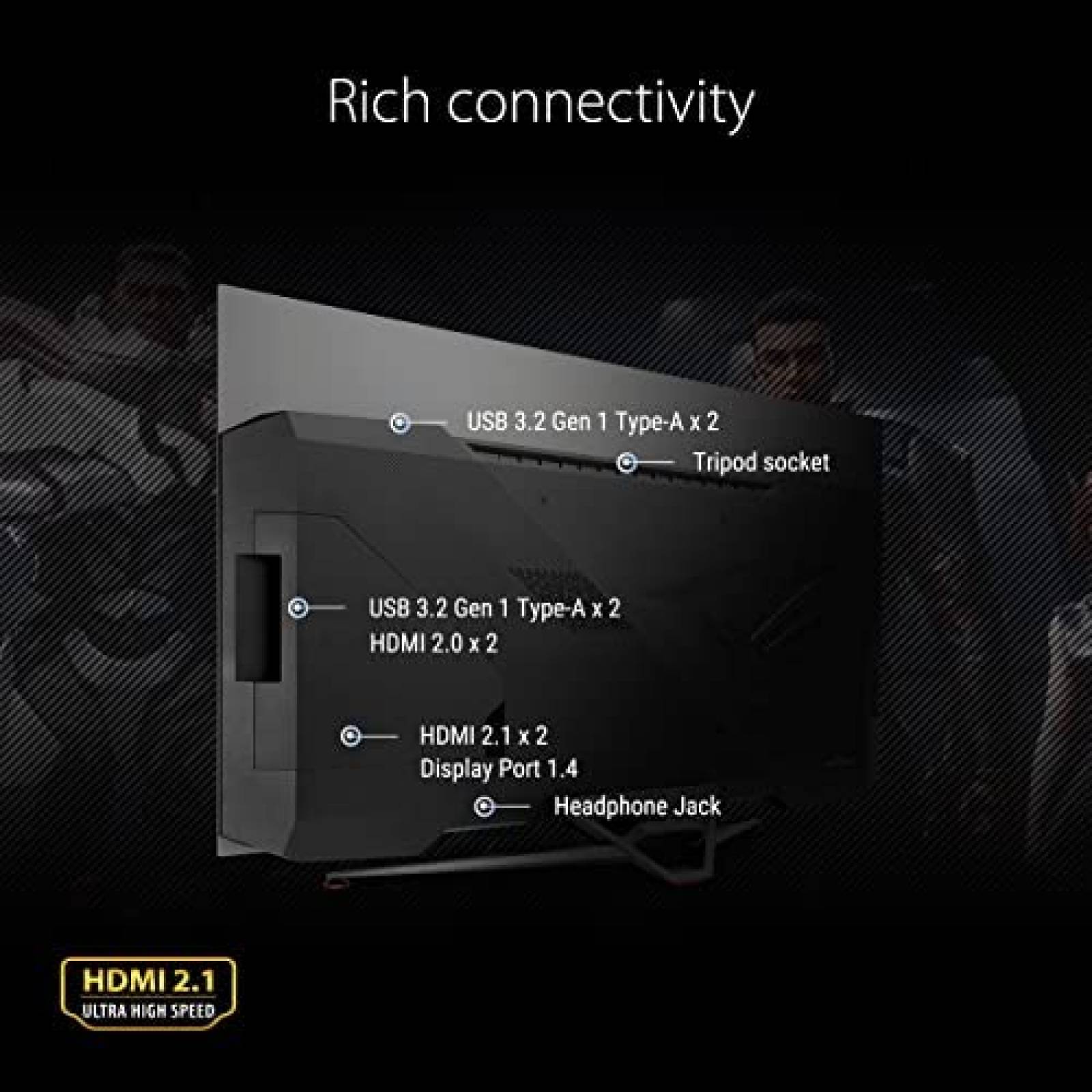 Monitor Gaming ASUS PG48UQ 47.5" 138 Hz HDMI 2.1 -Negro