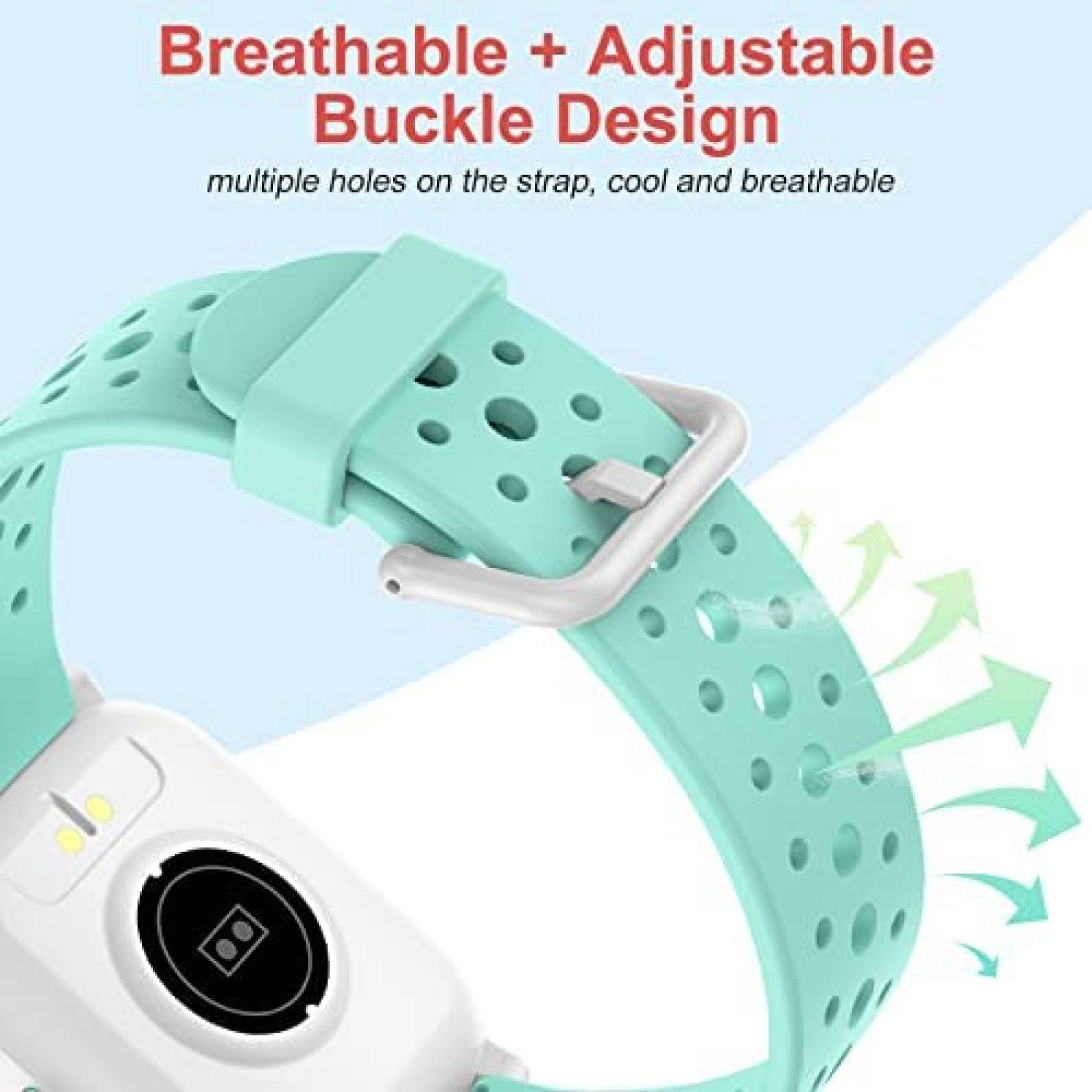 Smartwatch HENGTO Para Niños Resistente al Agua -Verde Agua