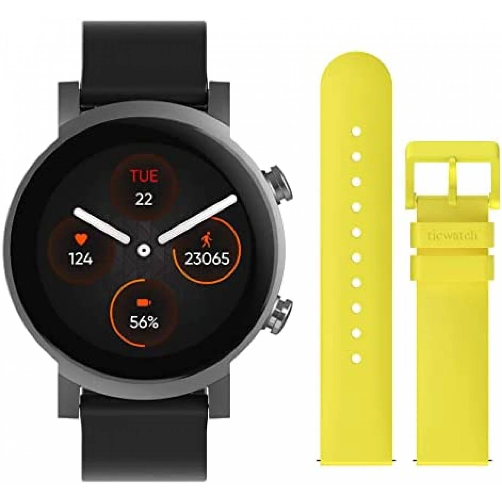 Smartwatch Ticwatch E3 Resistente al Agua 20 mm -Negro