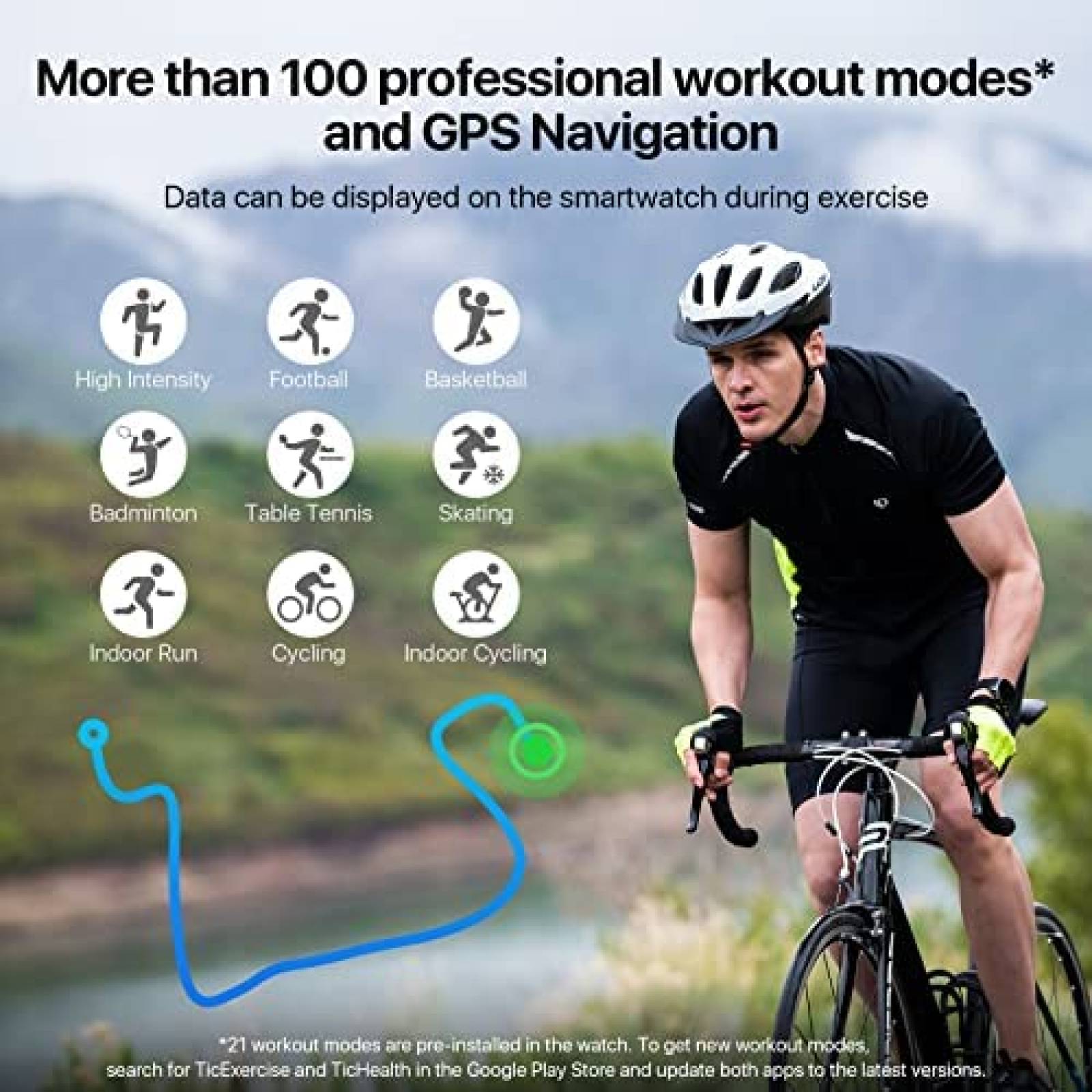 Smartwatch Ticwatch E3 Resistente al Agua 20 mm -Negro