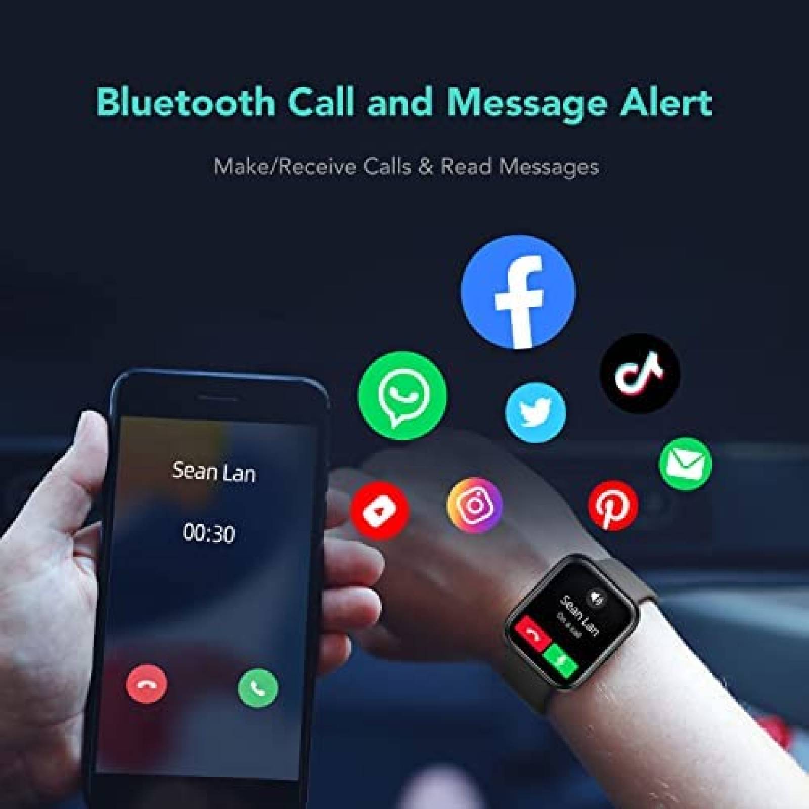 2pz Smartwatch SKG V7 PRO 1.7'' Touch Control de Voz -Rosa