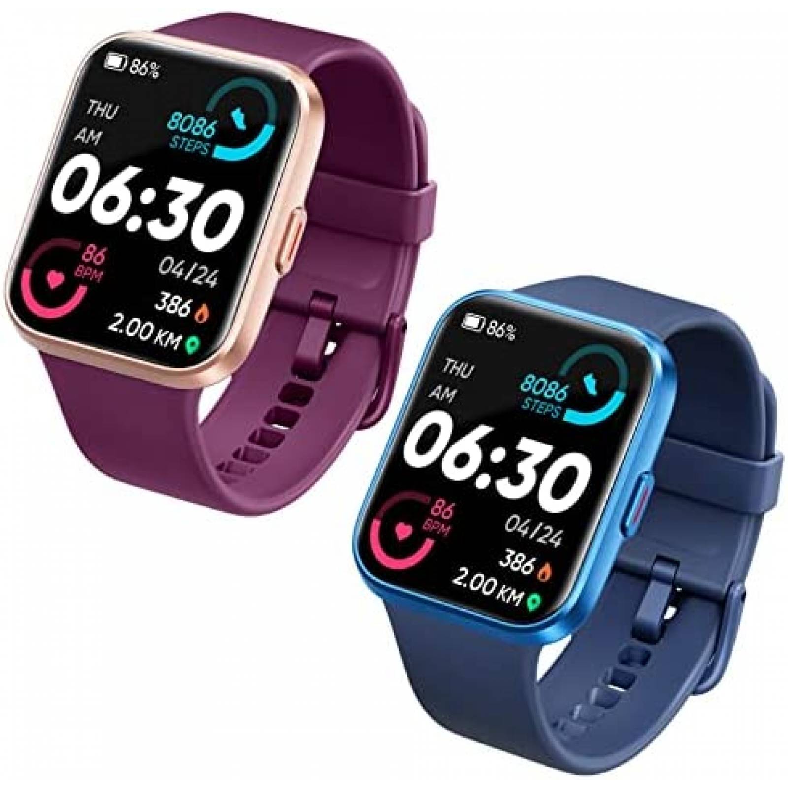 Pack de 2 Smartwatch ENOMIR Mide Frecuencia Cardiaca -Negro