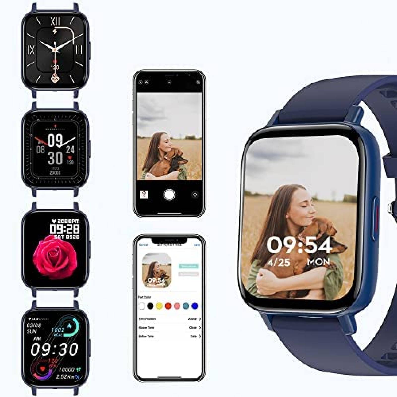 Smartwatch Jassco Rastreador Actividad Fisica -Azul Marino