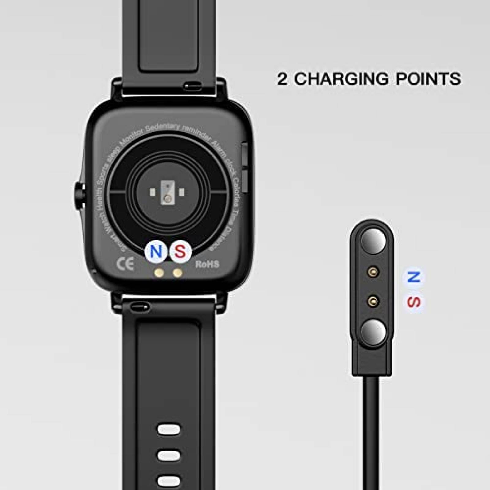 Cargador De SmartWatch ANDFZ Cable USB Magnetico -Negro