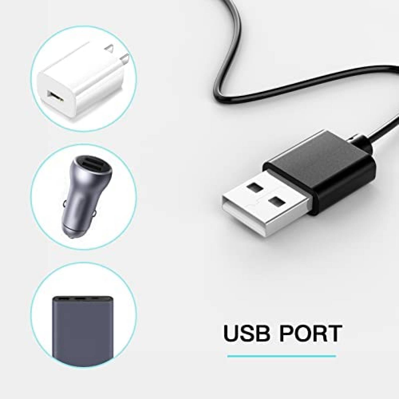 Cargador De SmartWatch ANDFZ Cable USB Magnetico -Negro