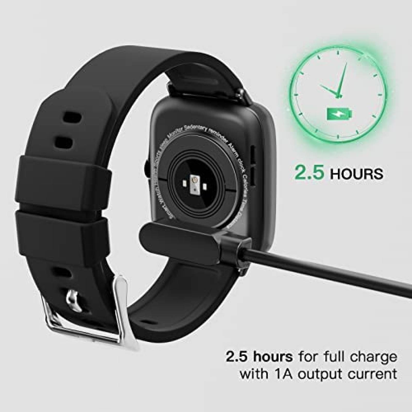 Cargador De SmartWatch ANDFZ Cable USB Magnetico -Negro