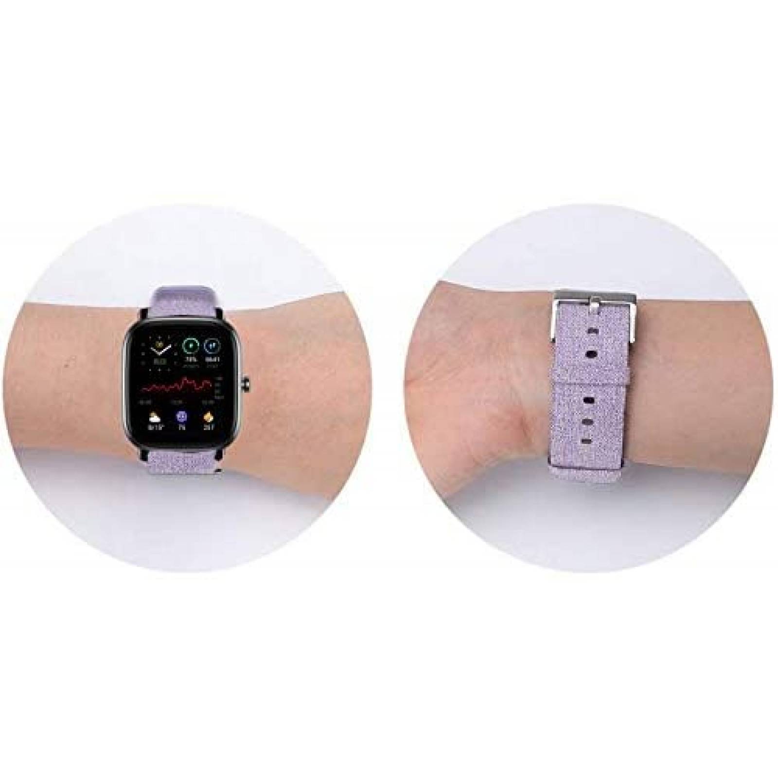 Correa de Reloj Lamshaw Para AGPTEK Mu-Go Rinsmola -Purpura