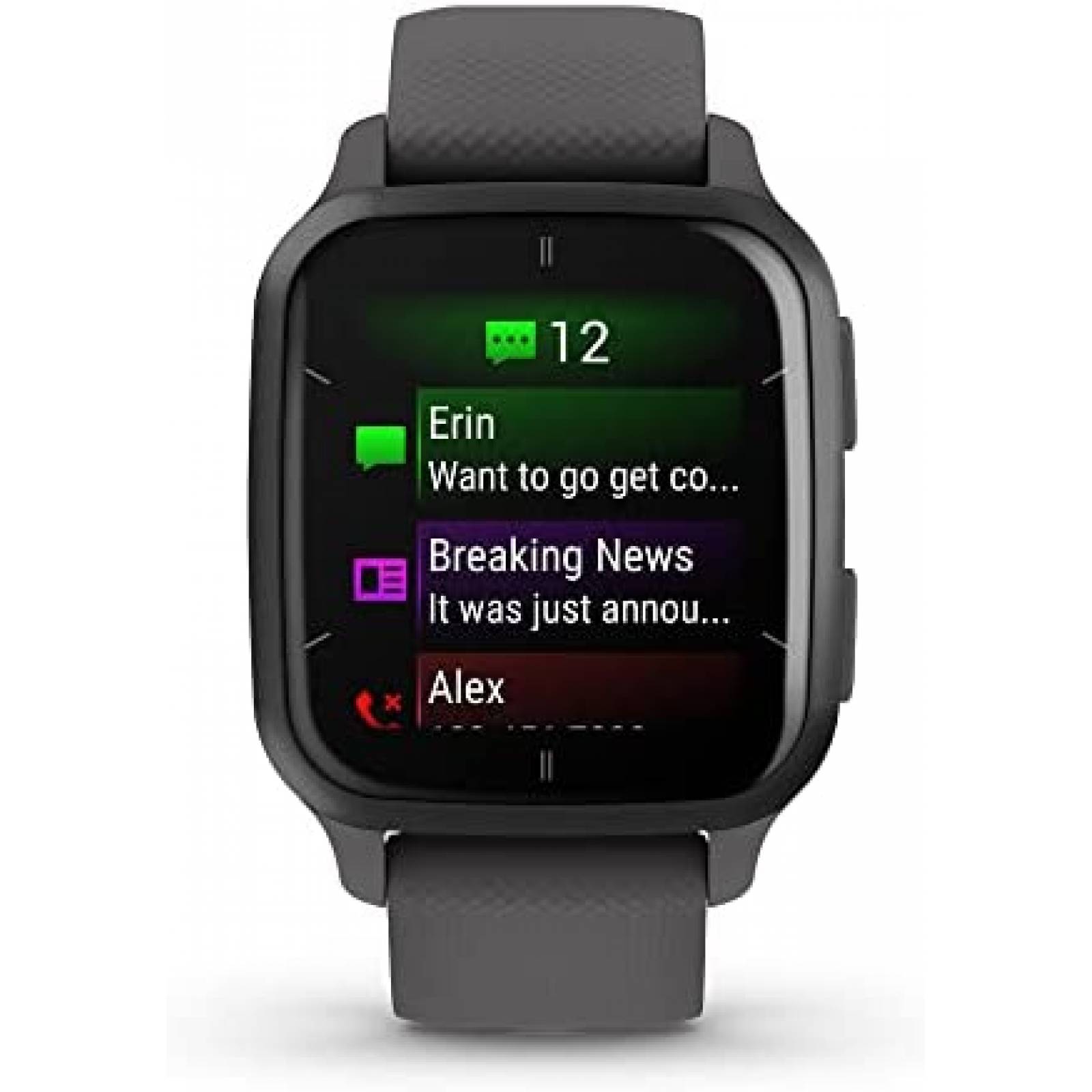 Smartwatch Garmin Venu Sq 2 GPS Monitoreo de Salud -Negro