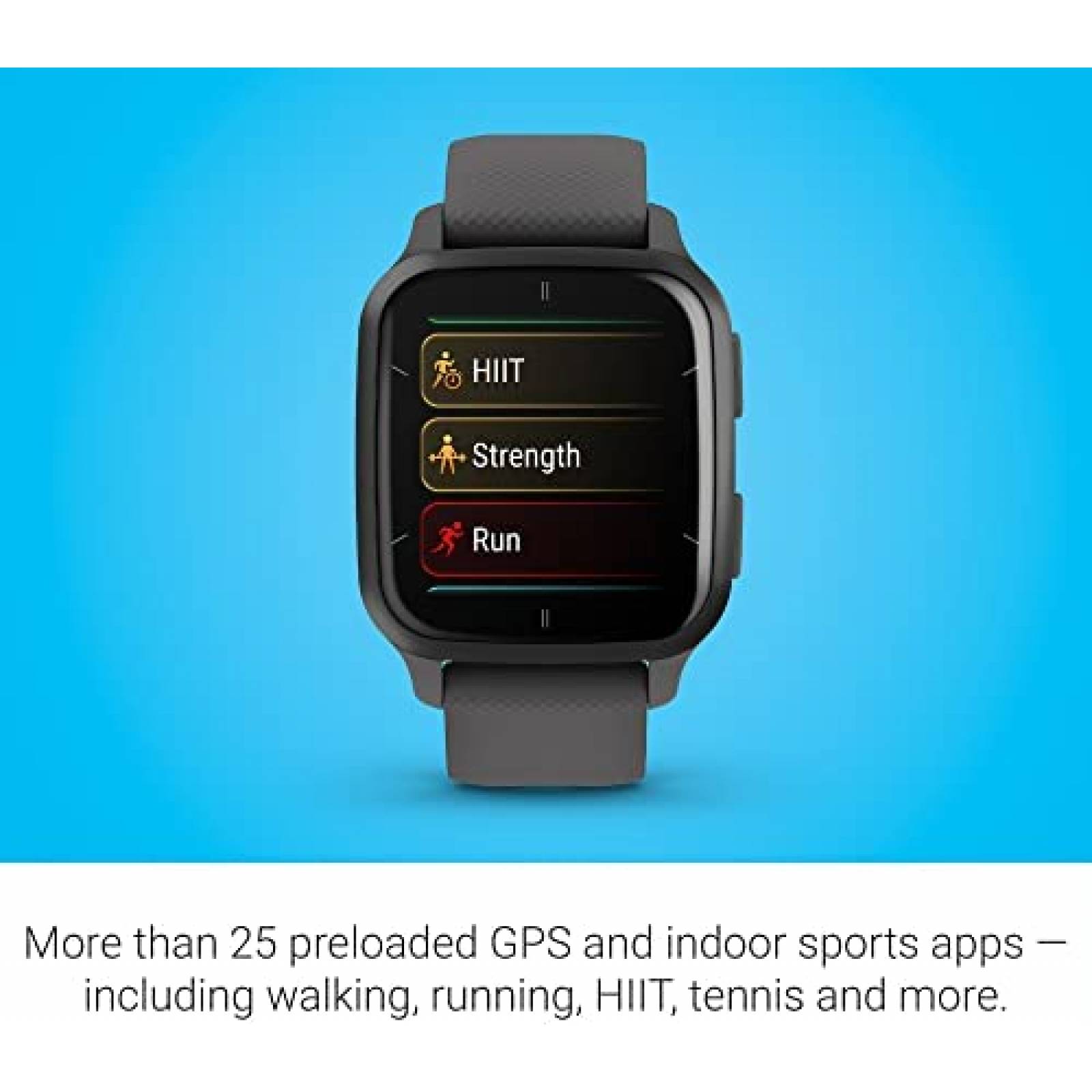 Smartwatch Garmin Venu Sq 2 GPS Monitoreo de Salud -Negro