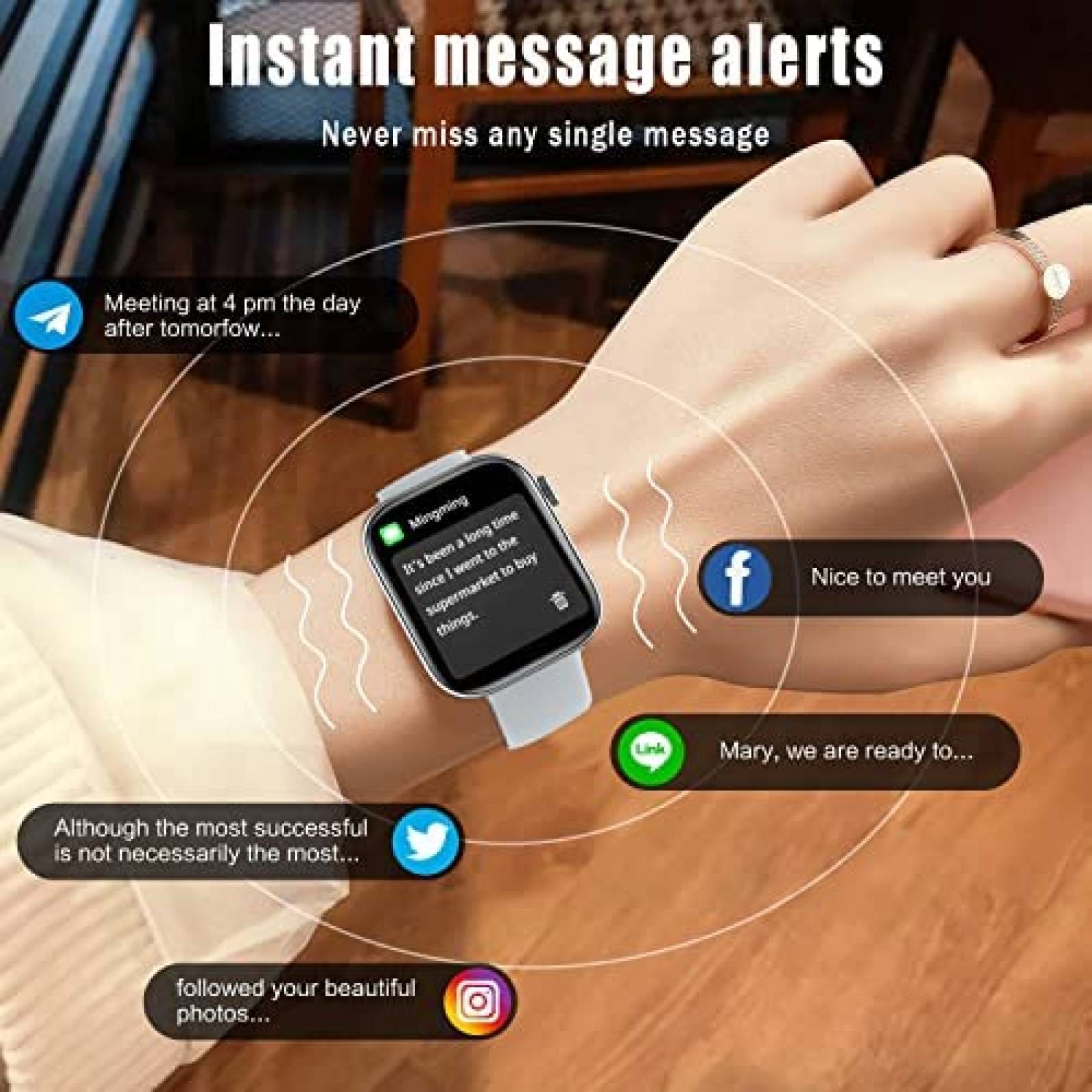 Smartwatch FILIEKEU Mide Frecuencia Cardiaca Impremiable