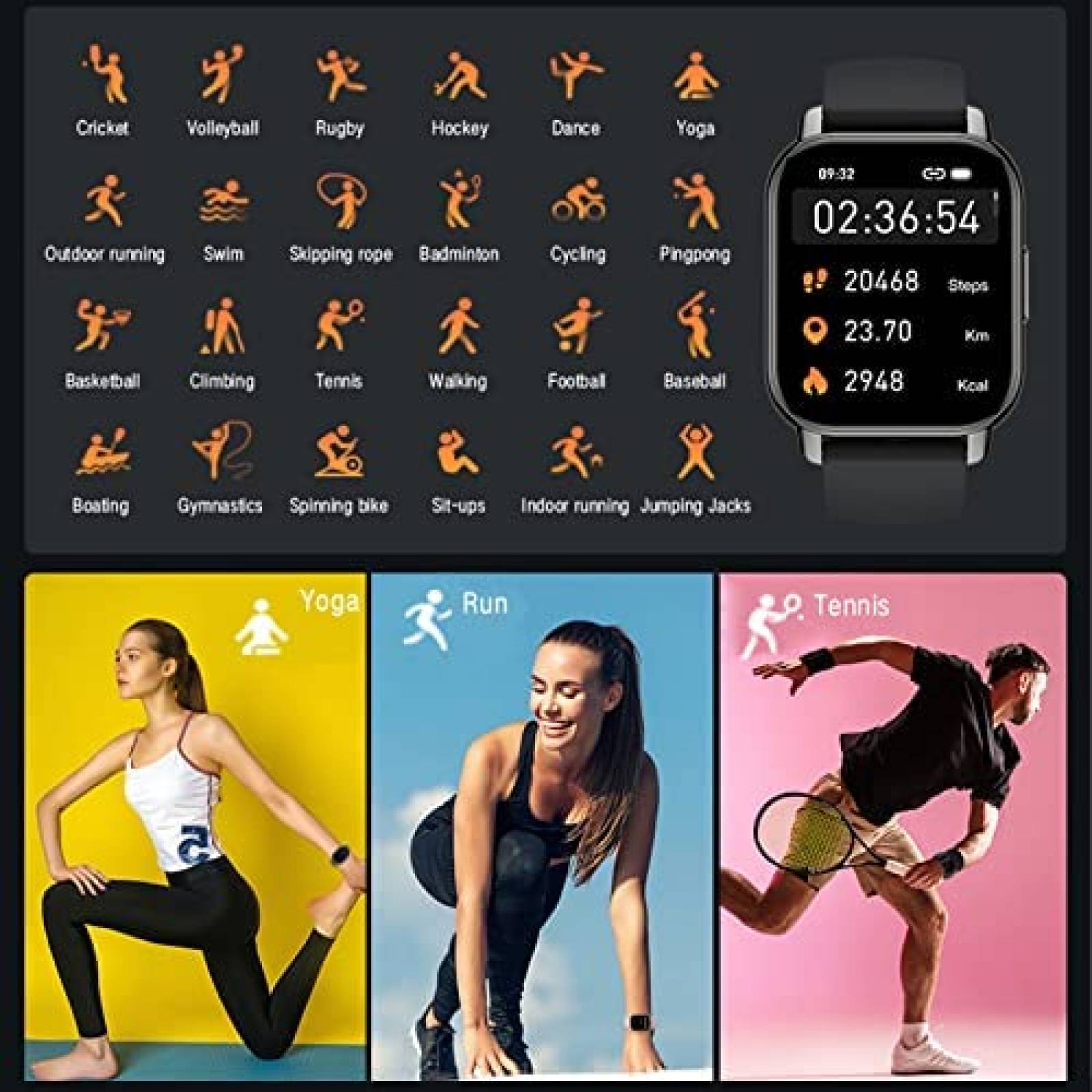 SmartWatch GENERIC Fitness Bluetooth Touchscreen -Azul