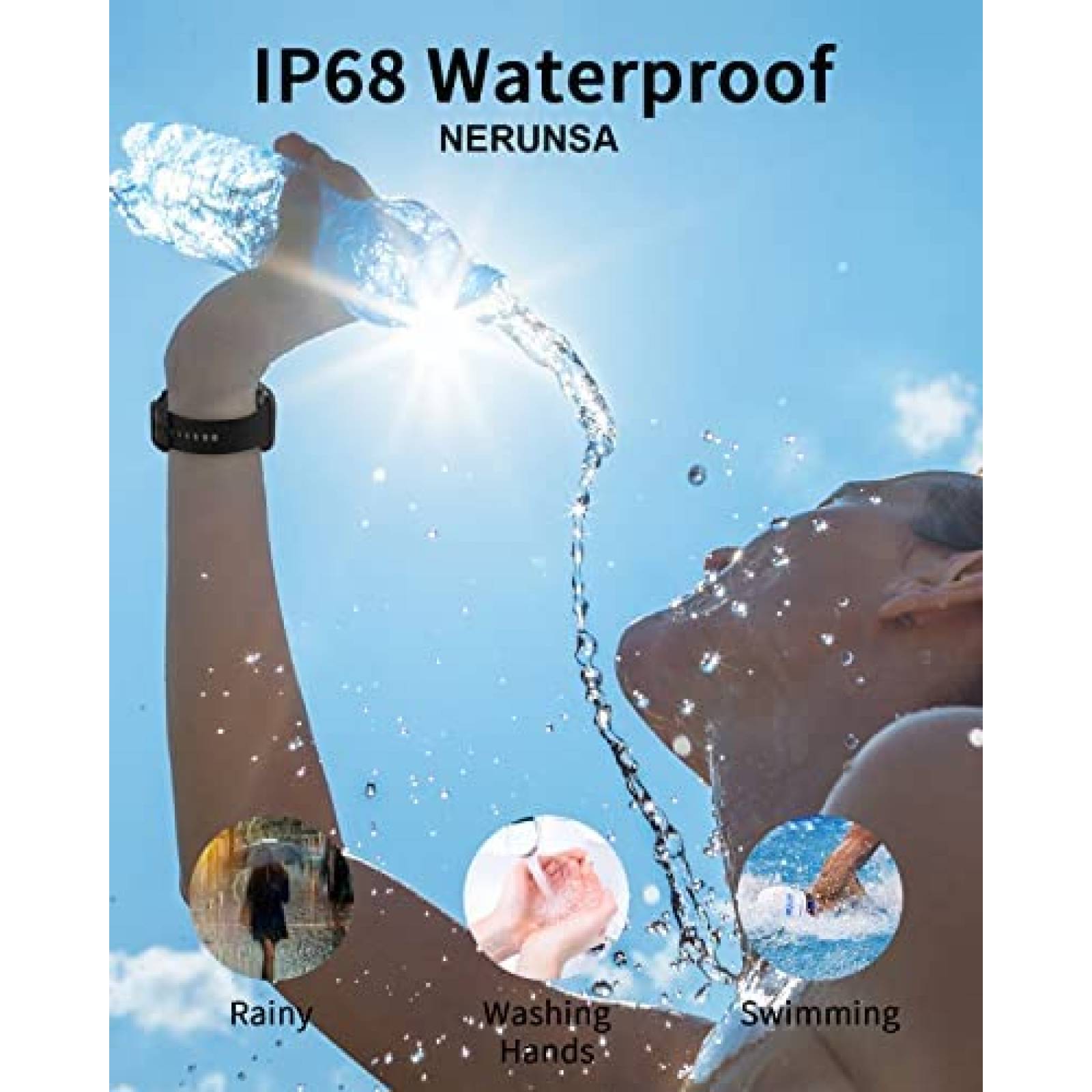 SmartWatch NERUNSA Fitness Bluetooth Touchscreen -Negro