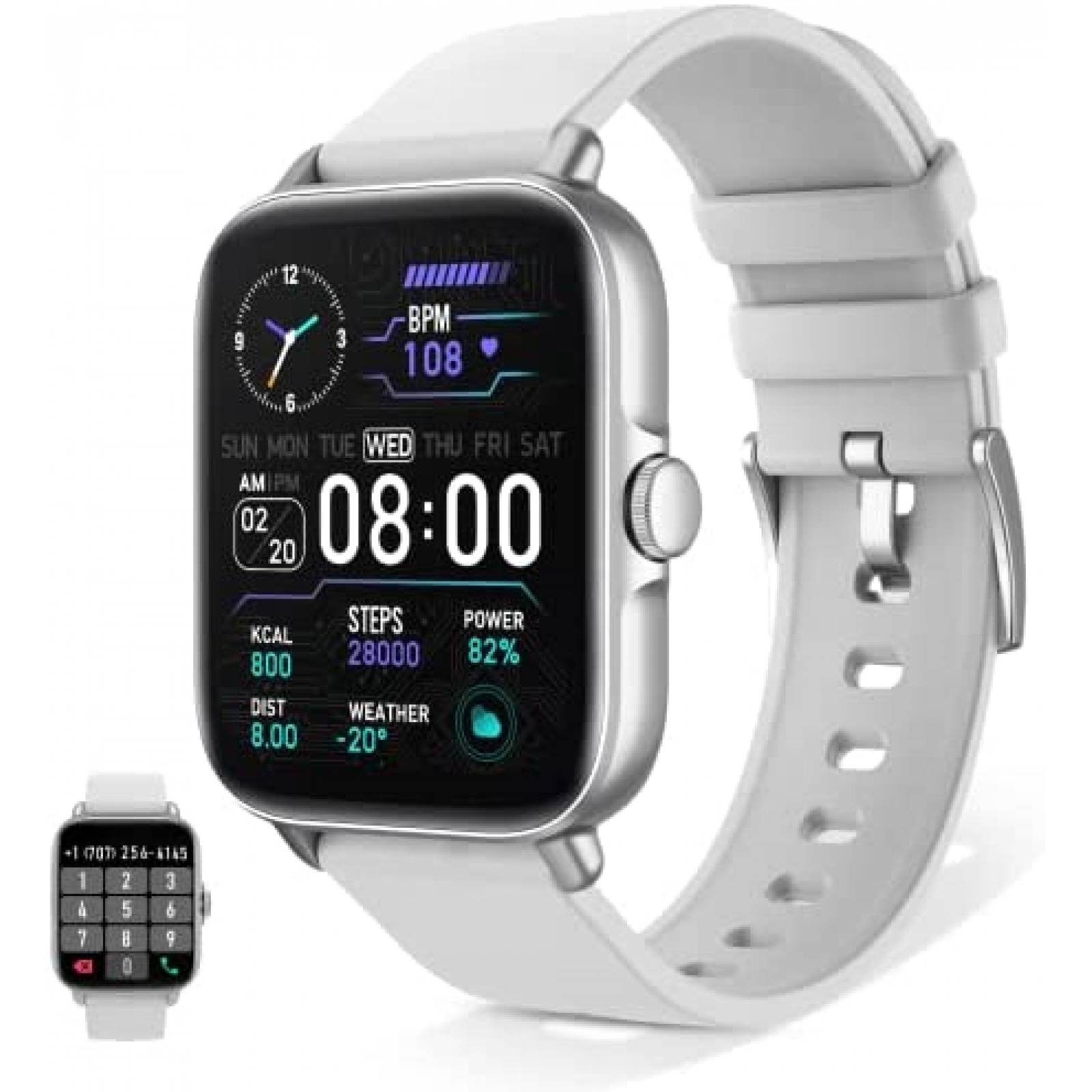Smartwatch Wwzzey Y20GTA Para Responder/Hacer Llamadas