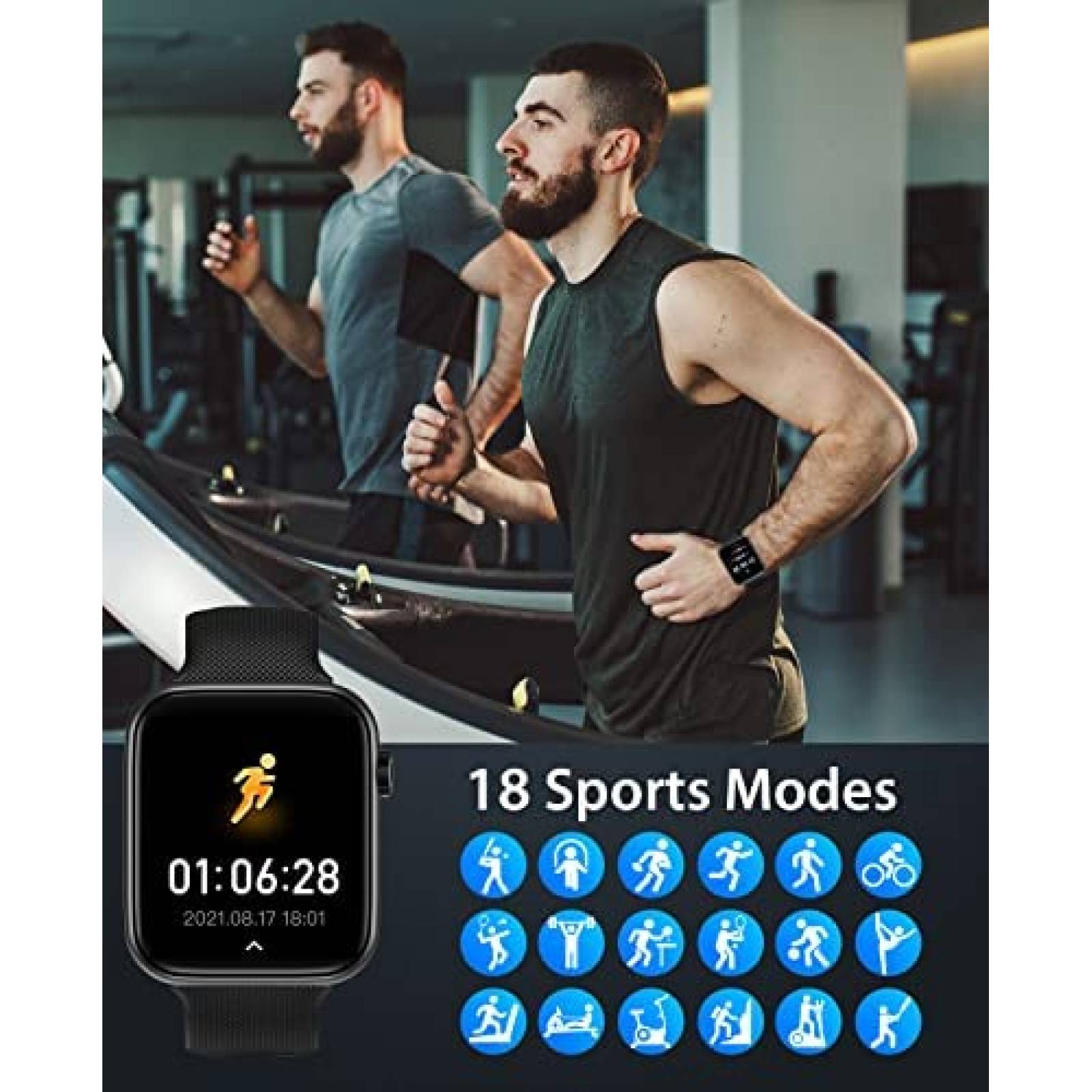 Smartwatch Mr.Gorbar Rastreador de Actividad Fisica -Negro