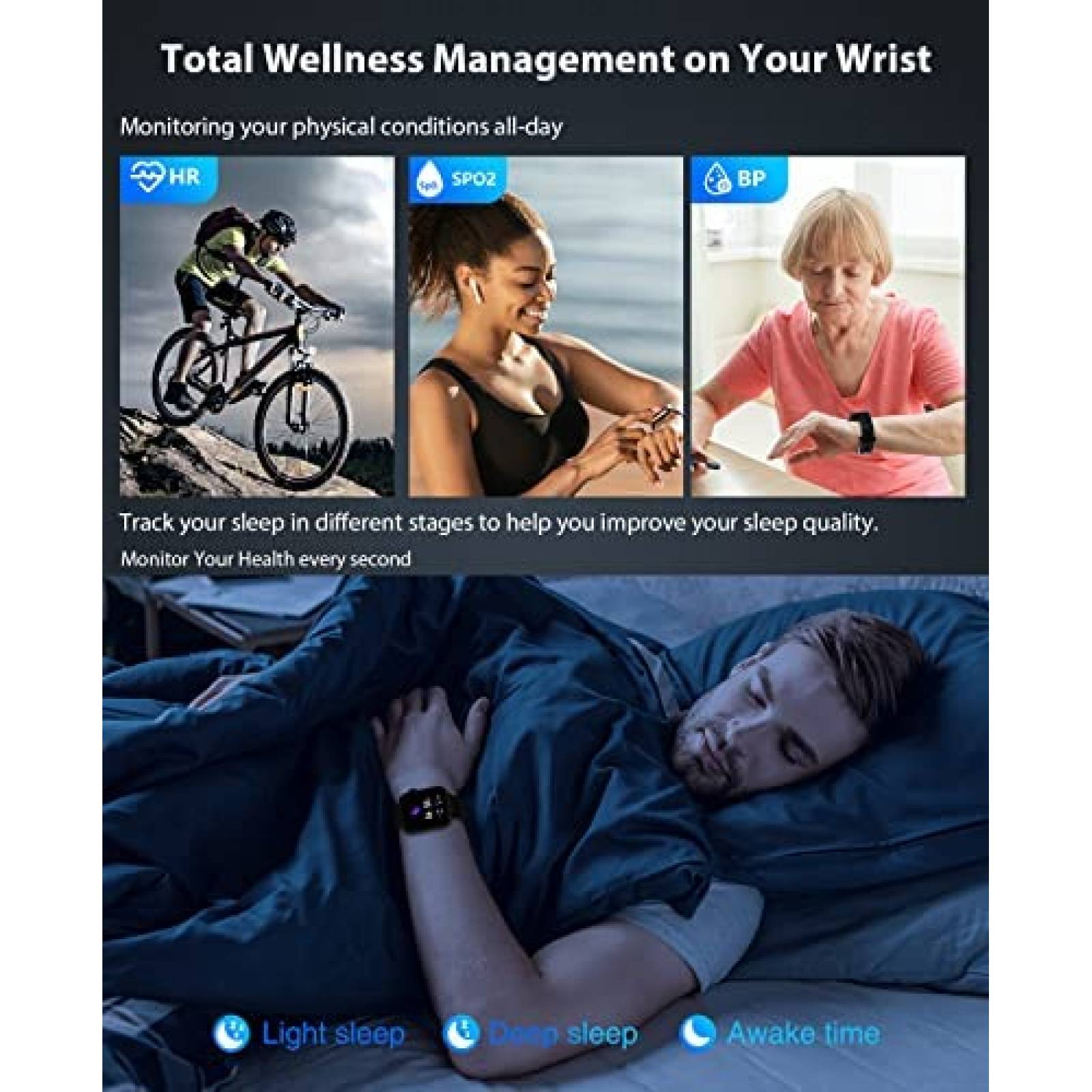 Smartwatch Mr.Gorbar Rastreador de Actividad Fisica -Negro