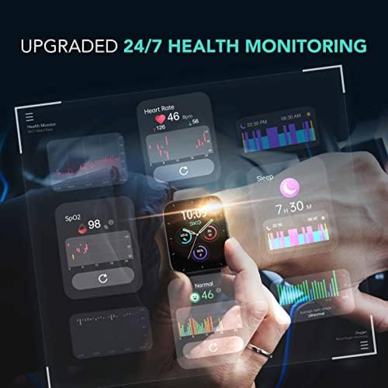 Smartwatch SKG V9 Pro 1.7'' AMOLED IP68 SpoO2 GPS -Negro