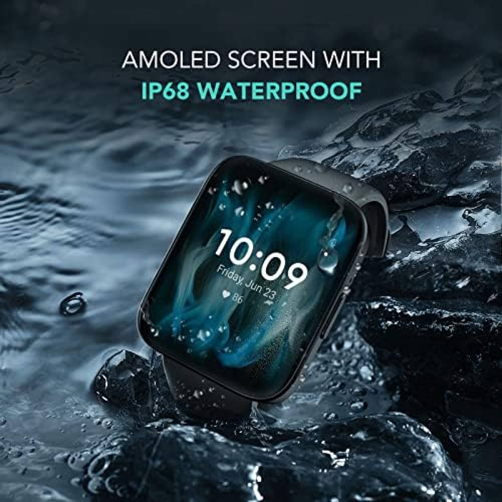 Smartwatch SKG V9 Pro 1.7'' AMOLED IP68 SpoO2 GPS -Negro