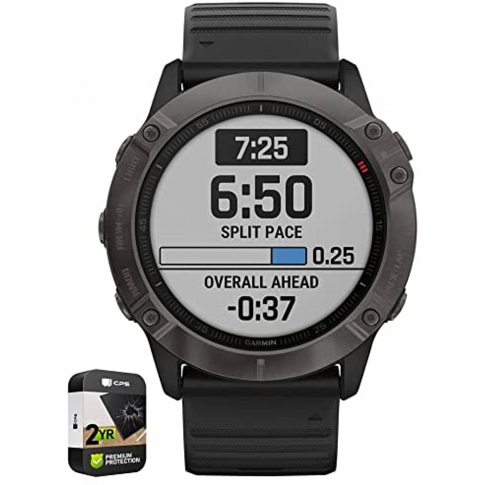 Smartwatch Garmin Fenix 6X 1.4'' GPS Heavy Duty Safiro Acero