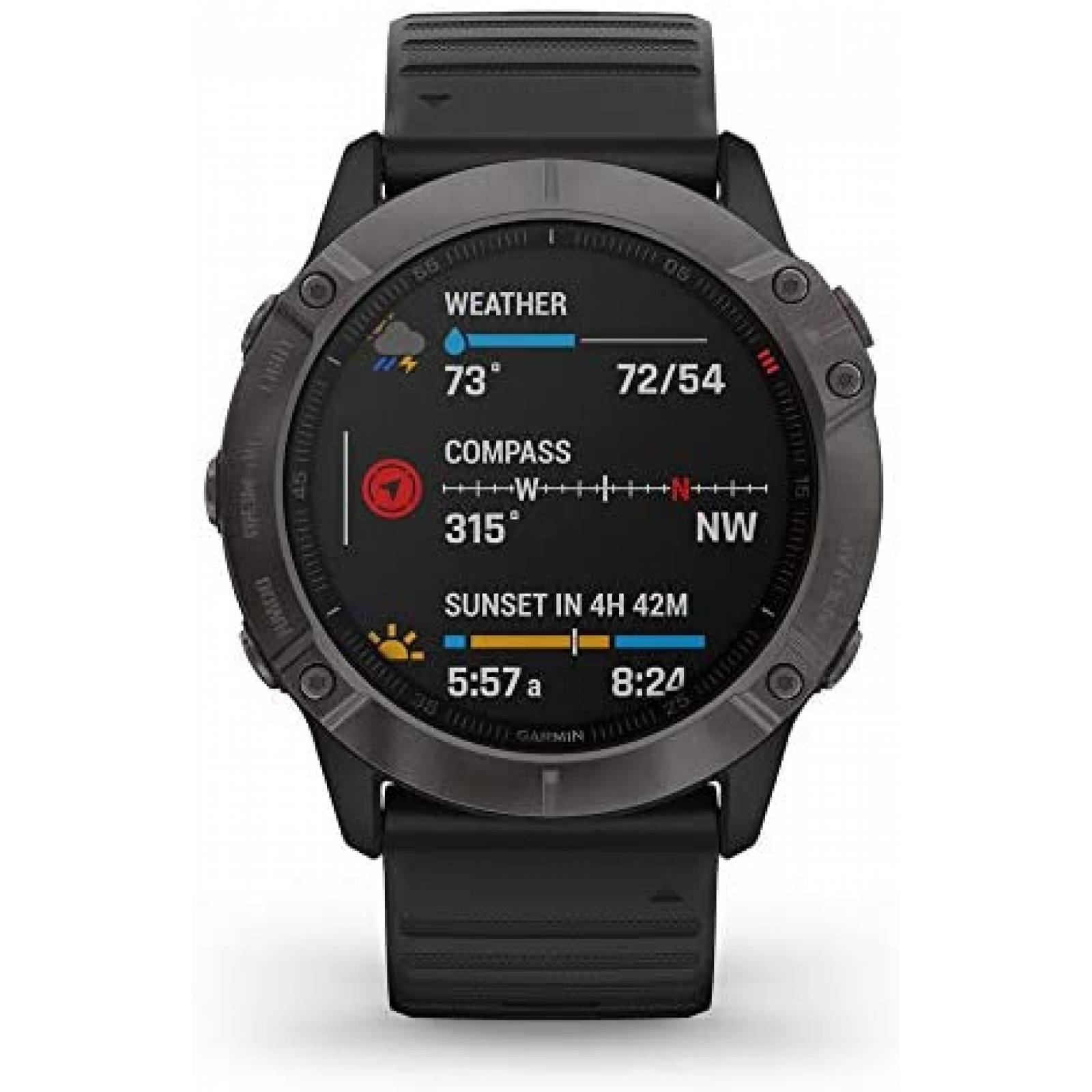 Smartwatch Garmin Fenix 6X 1.4'' GPS Heavy Duty Safiro Acero