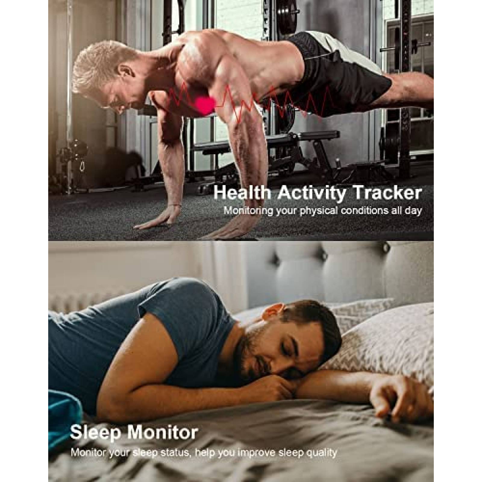 SmartWatch SIEMORL Fitness Bluetooth Touchscreen -Negro