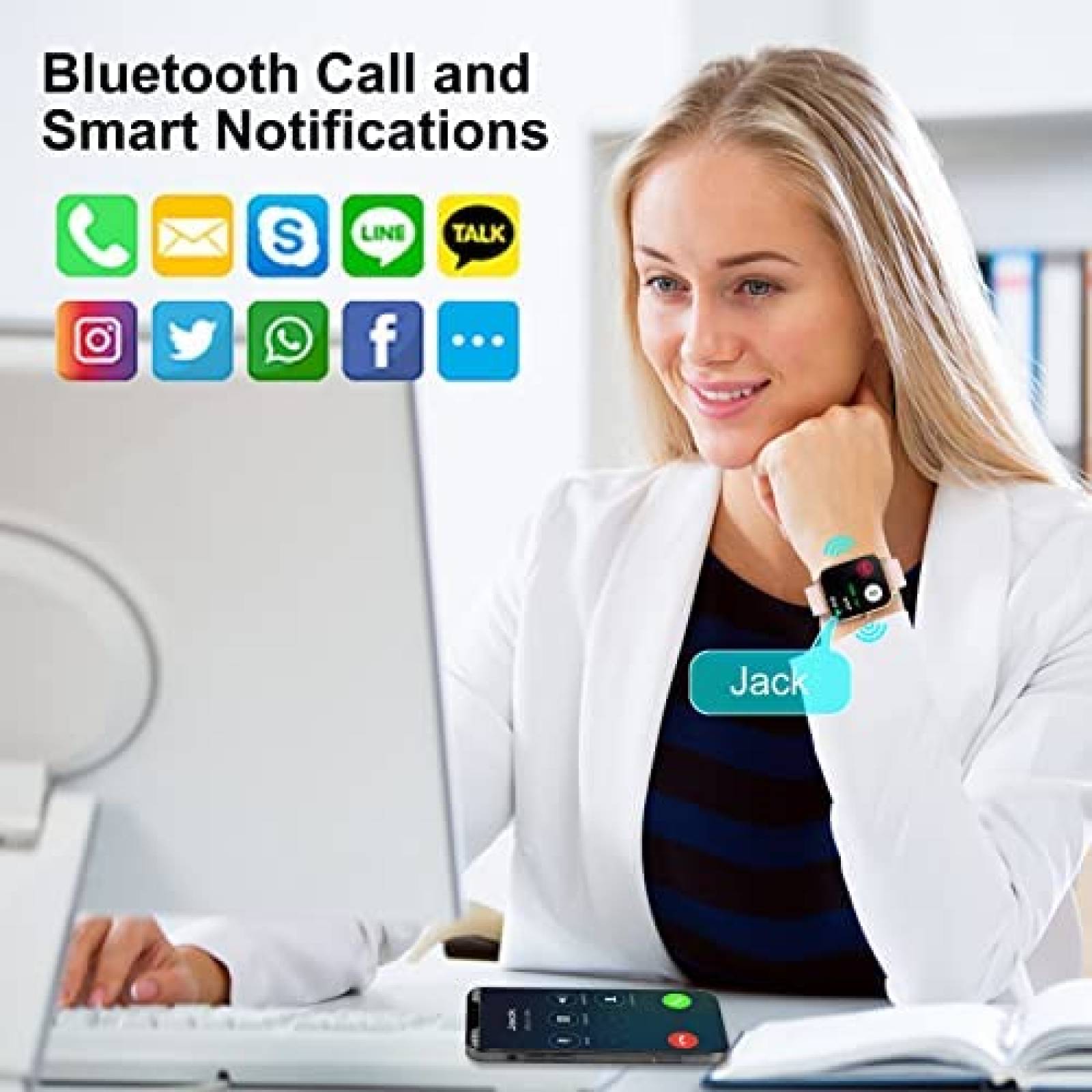 Smartwatch TOZDTO Para Responder/Hacer Llamadas GPS -Rosa