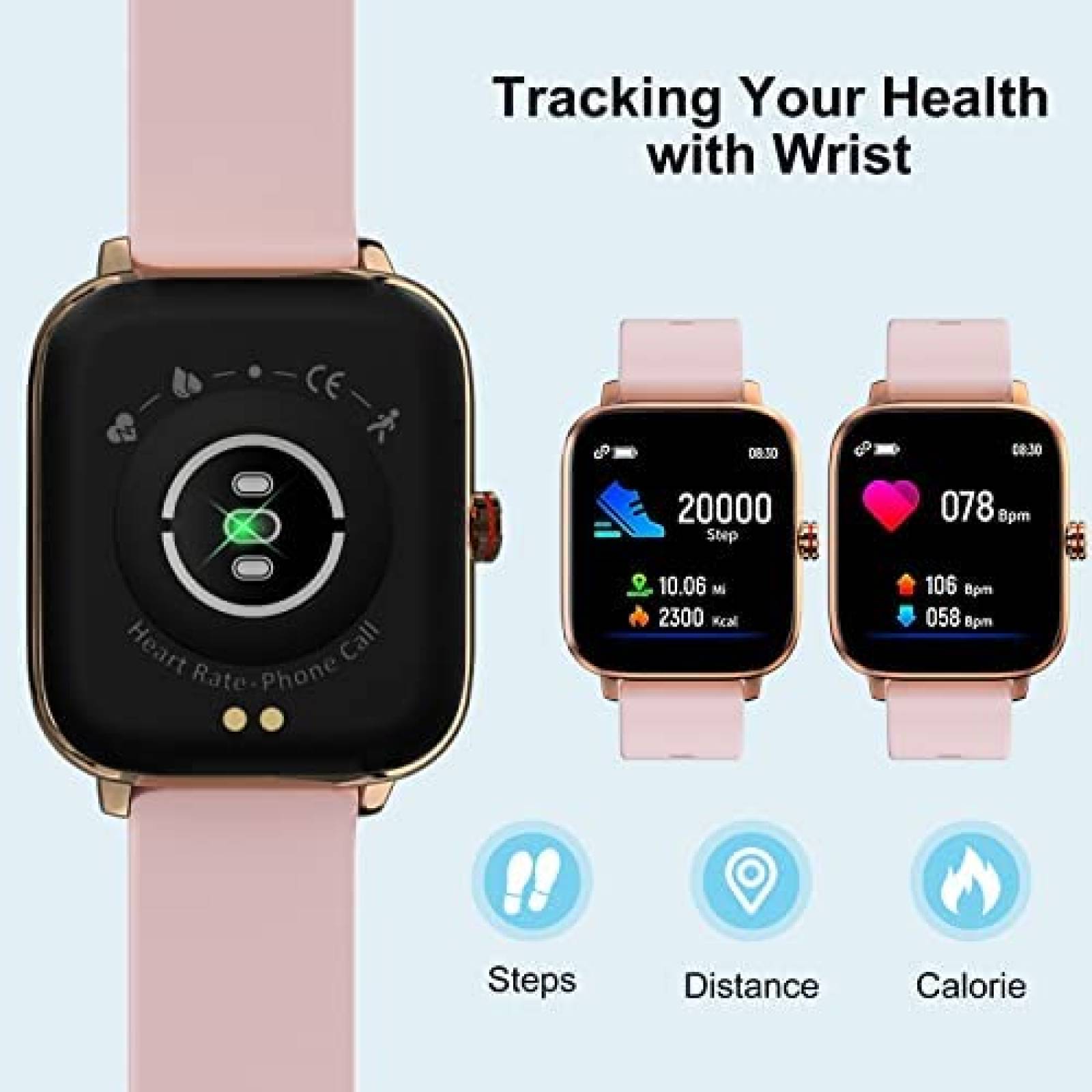 Smartwatch TOZDTO Para Responder/Hacer Llamadas GPS -Rosa