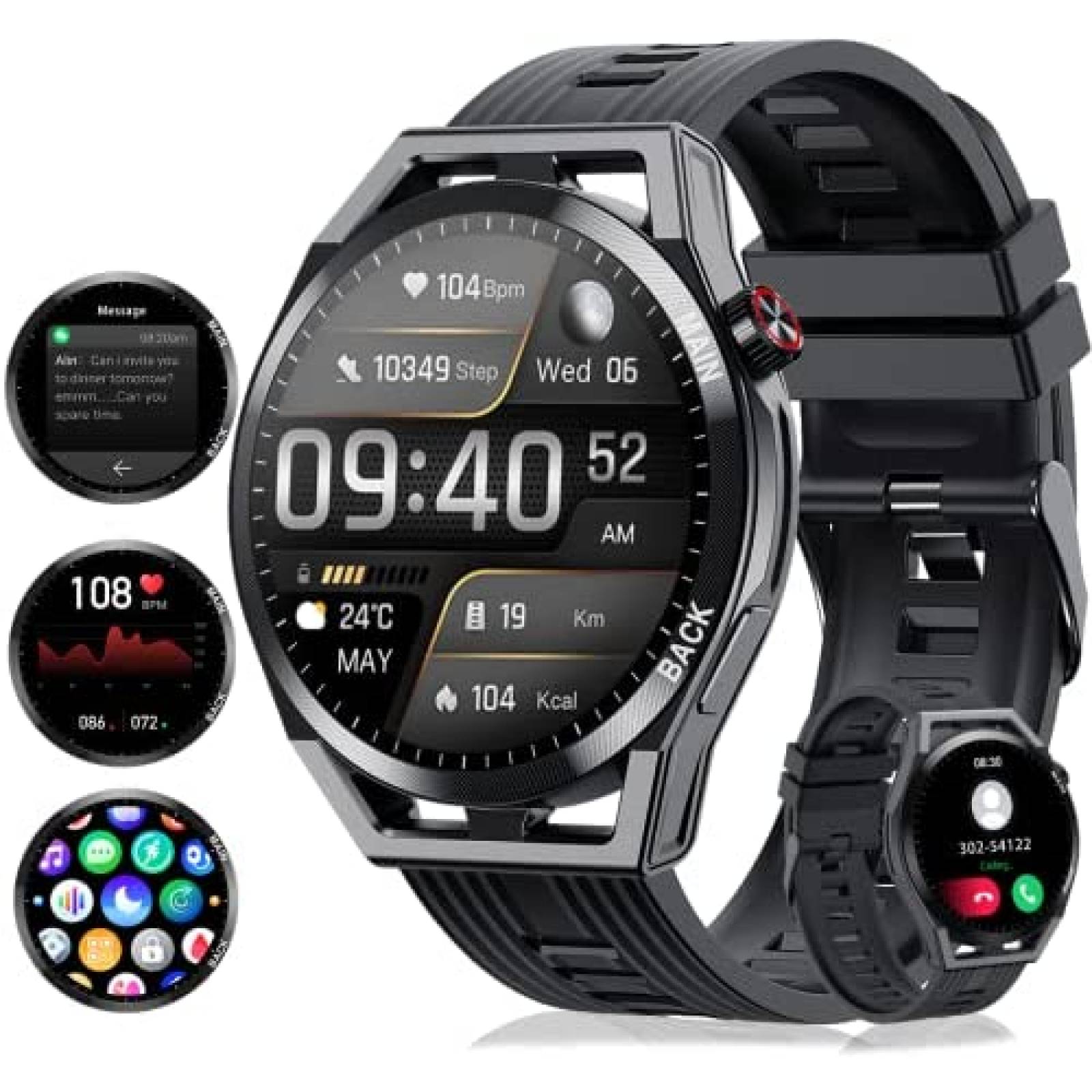 Smartwatch FTTMWTAG Para Responder/Hacer Llamadas -Negro