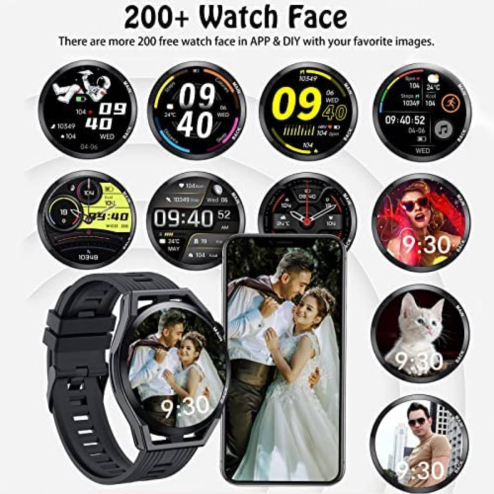 Smartwatch FTTMWTAG Para Responder/Hacer Llamadas -Negro