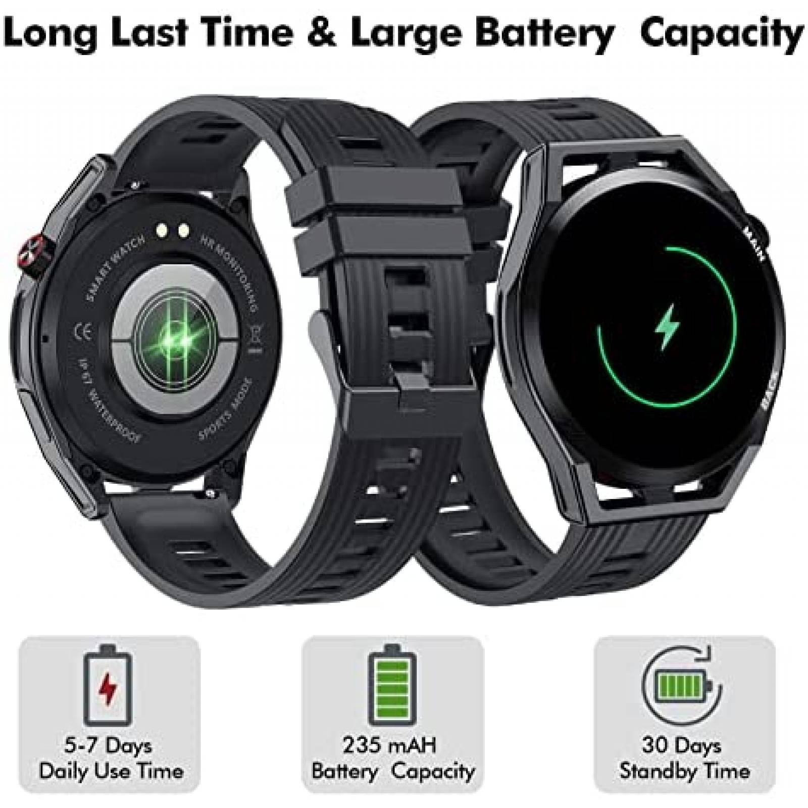 Smartwatch FTTMWTAG Para Responder/Hacer Llamadas -Negro