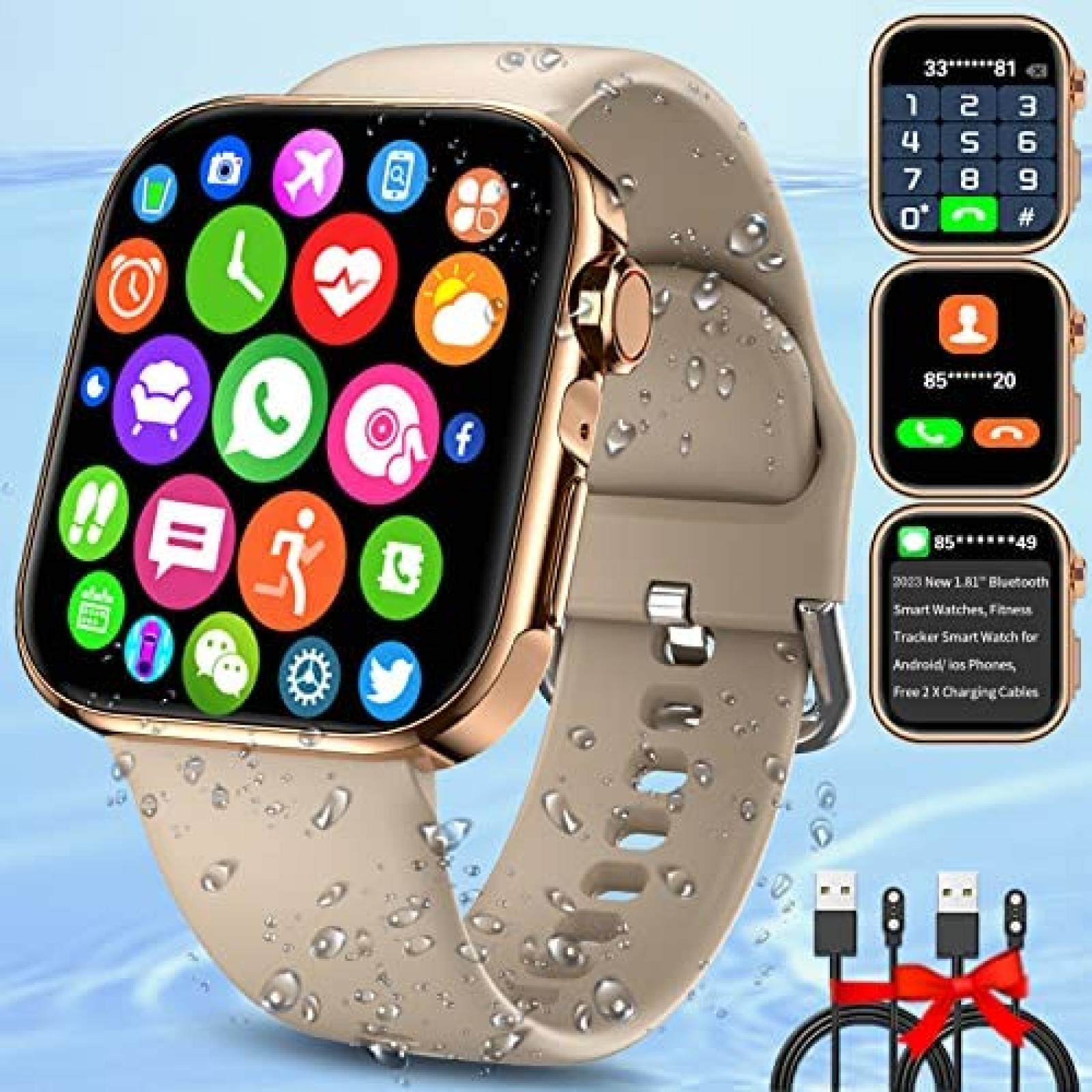 Smartwatch ACEDIS Rastreador de Actividad Fisica -Oro