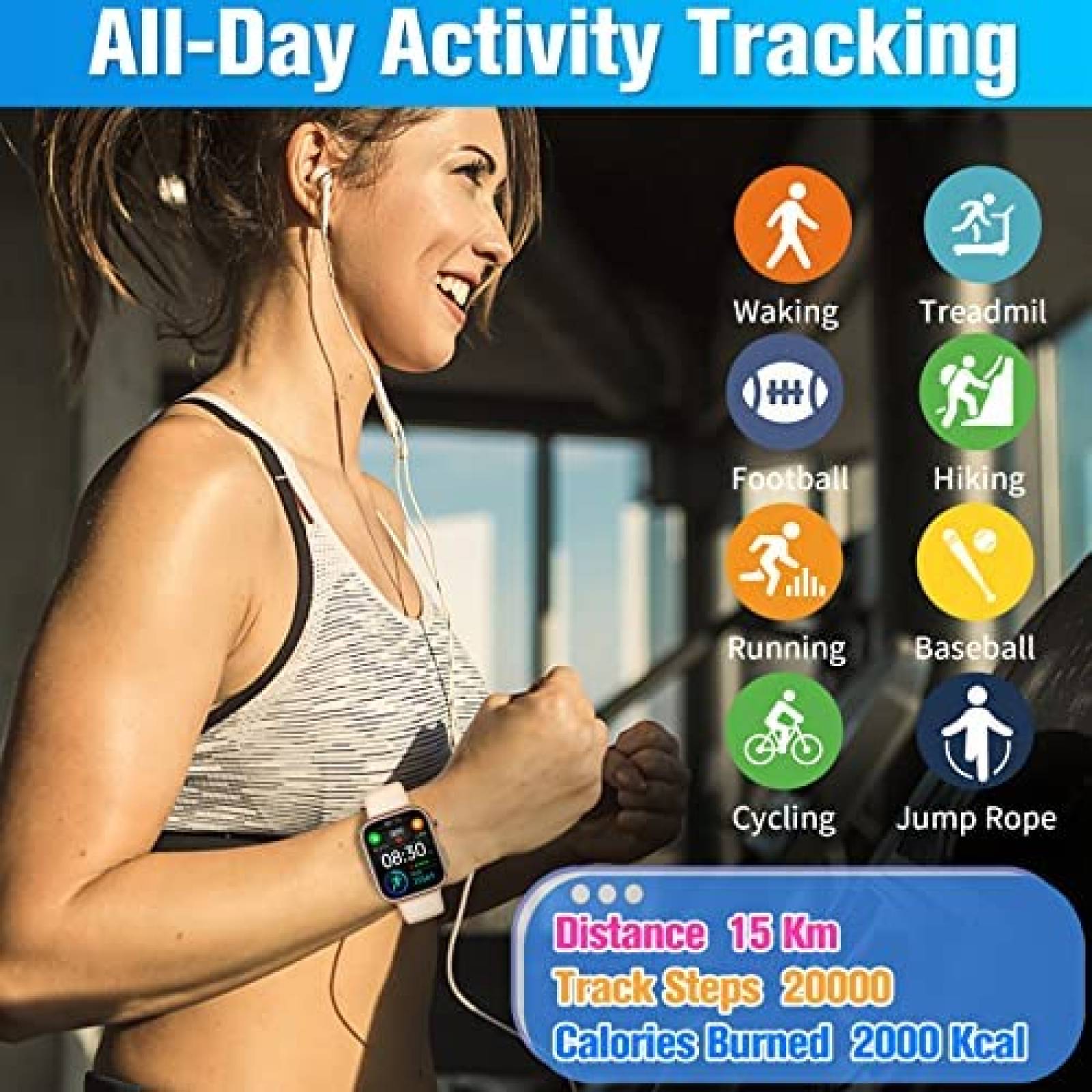 Smartwatch ACEDIS Rastreador de Actividad Fisica -Oro