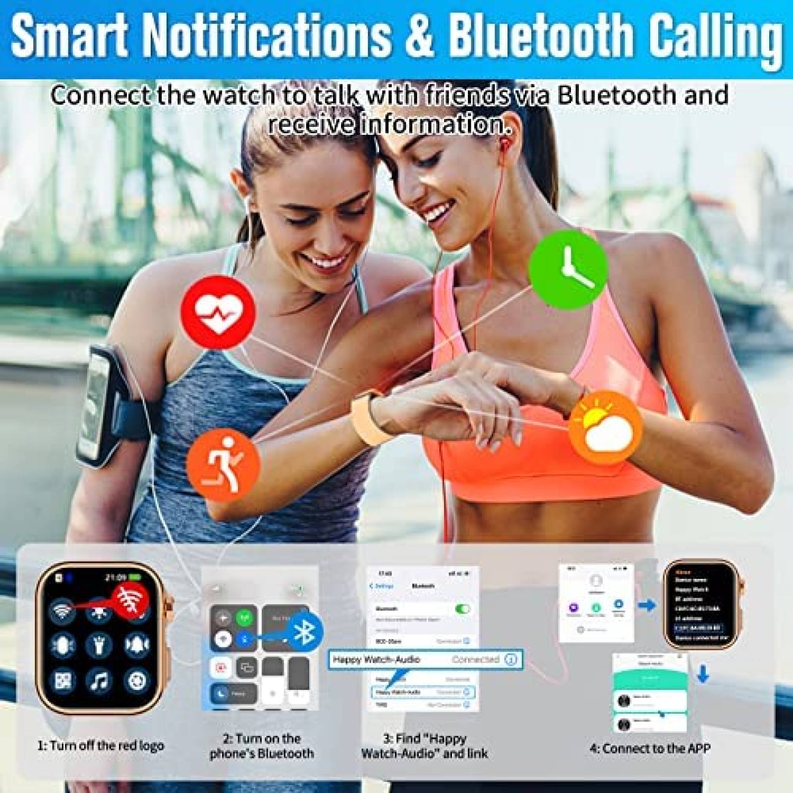 Smartwatch ACEDIS Rastreador de Actividad Fisica -Oro